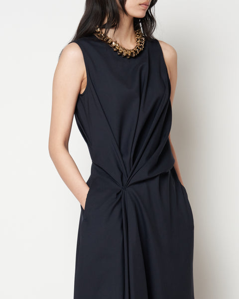 MANUELA - WOOL DRAPED DRESS
