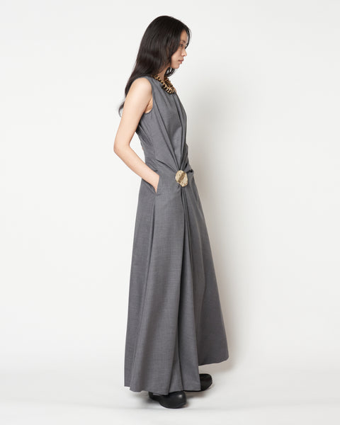 MANUELA - WOOL DRAPED DRESS
