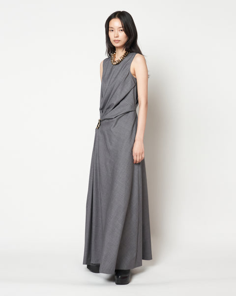 MANUELA - WOOL DRAPED DRESS