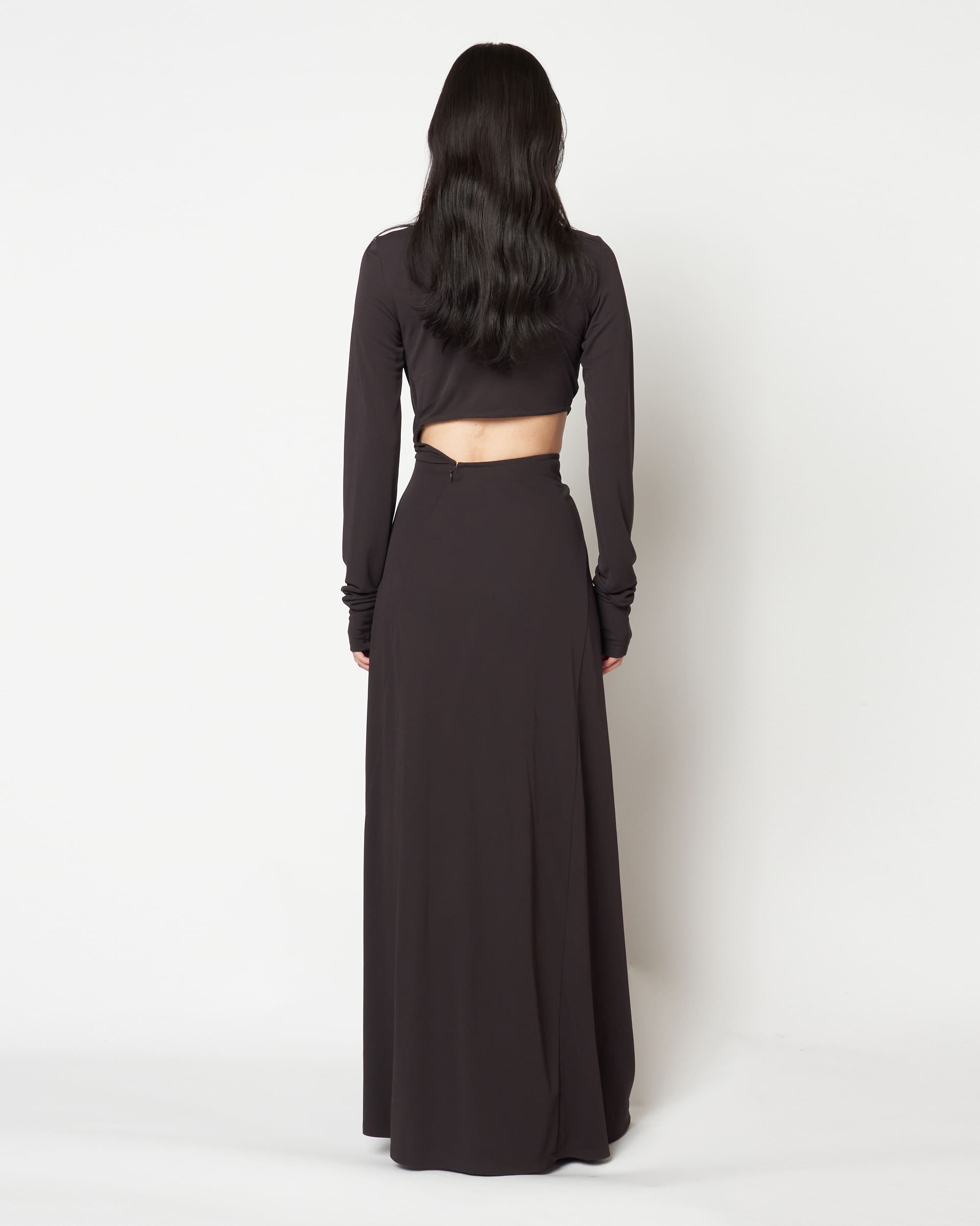 MILENA - JERSEY GATHERED DRESS WITH BUCKLE