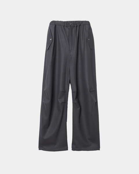 MONICA - WOOL TUCK WIDE PANTS