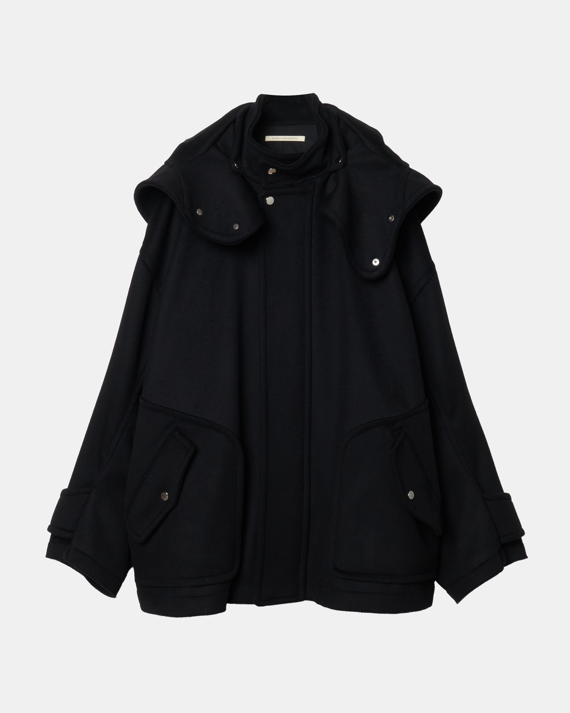 IVANA - ROUND SHAPED ZIP UP WOOL BLOUSON – HARUNOBUMURATA IVANA - ROUND SHAPED ZIP UP WOOL BLOUSON – HARUNOBUMURATA