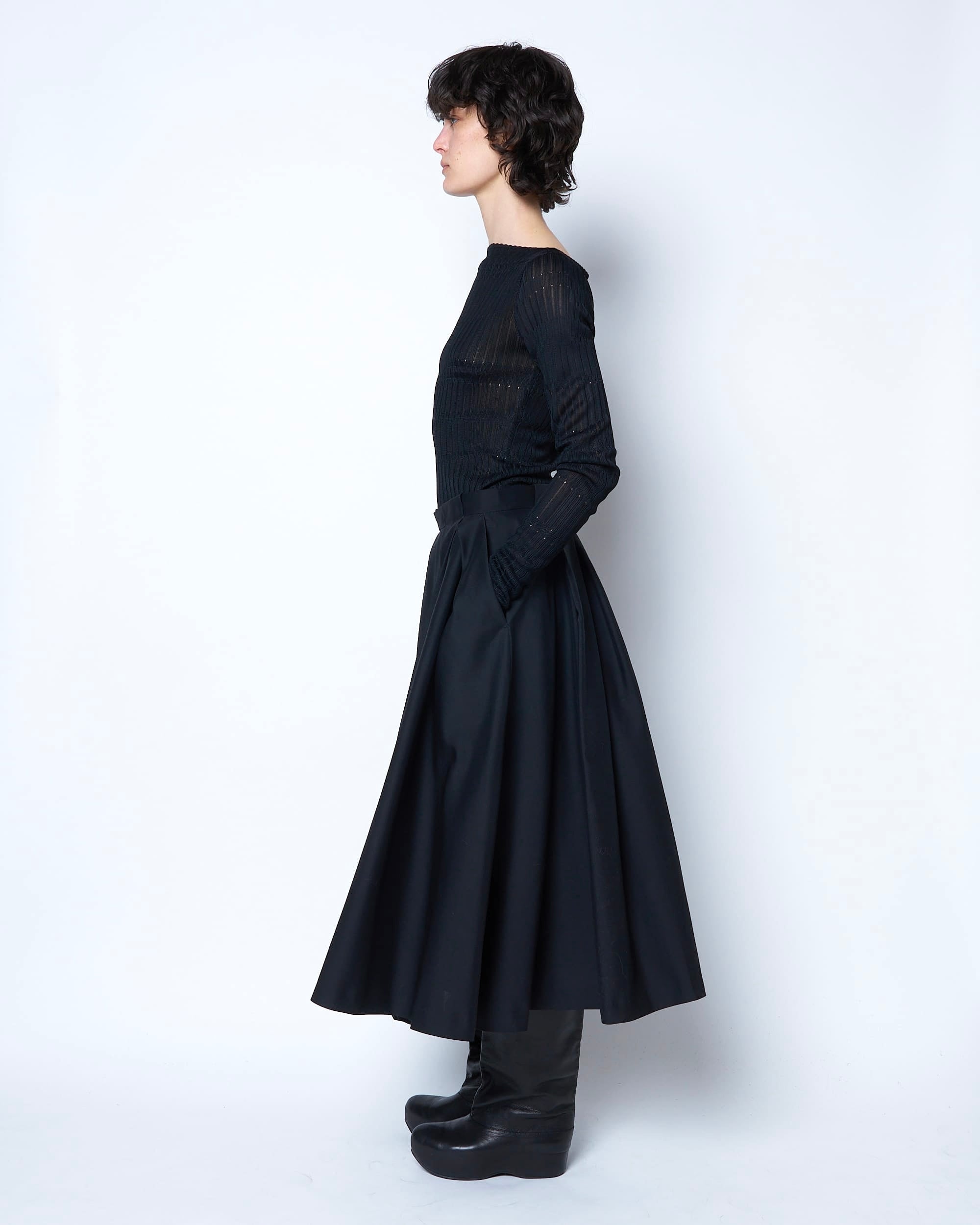 OPHELIA - VIRGIN WOOL PLEATED SKIRT