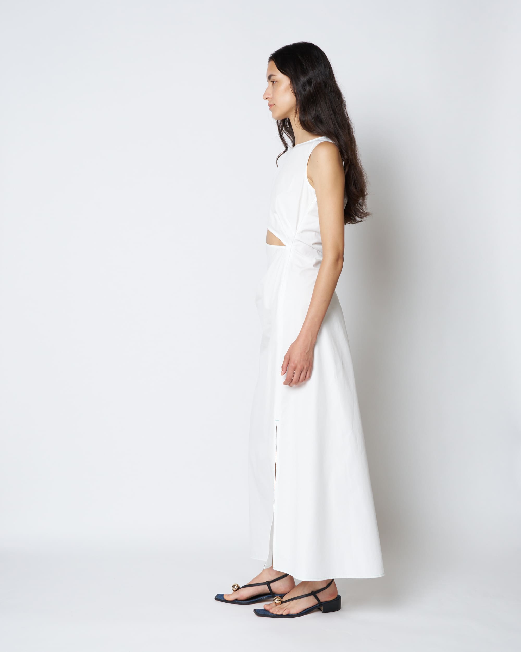 【PRE ORDER】PENELOPE - ASYMMETRIC CUT-OUT COTTON DRESS