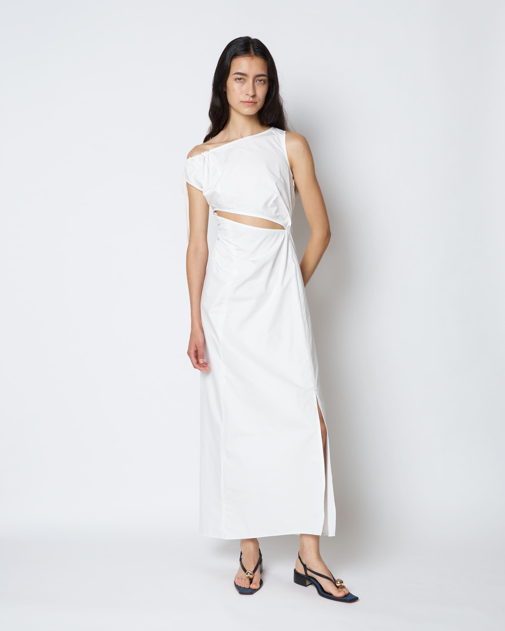 【PRE ORDER】PENELOPE - ASYMMETRIC CUT-OUT COTTON DRESS