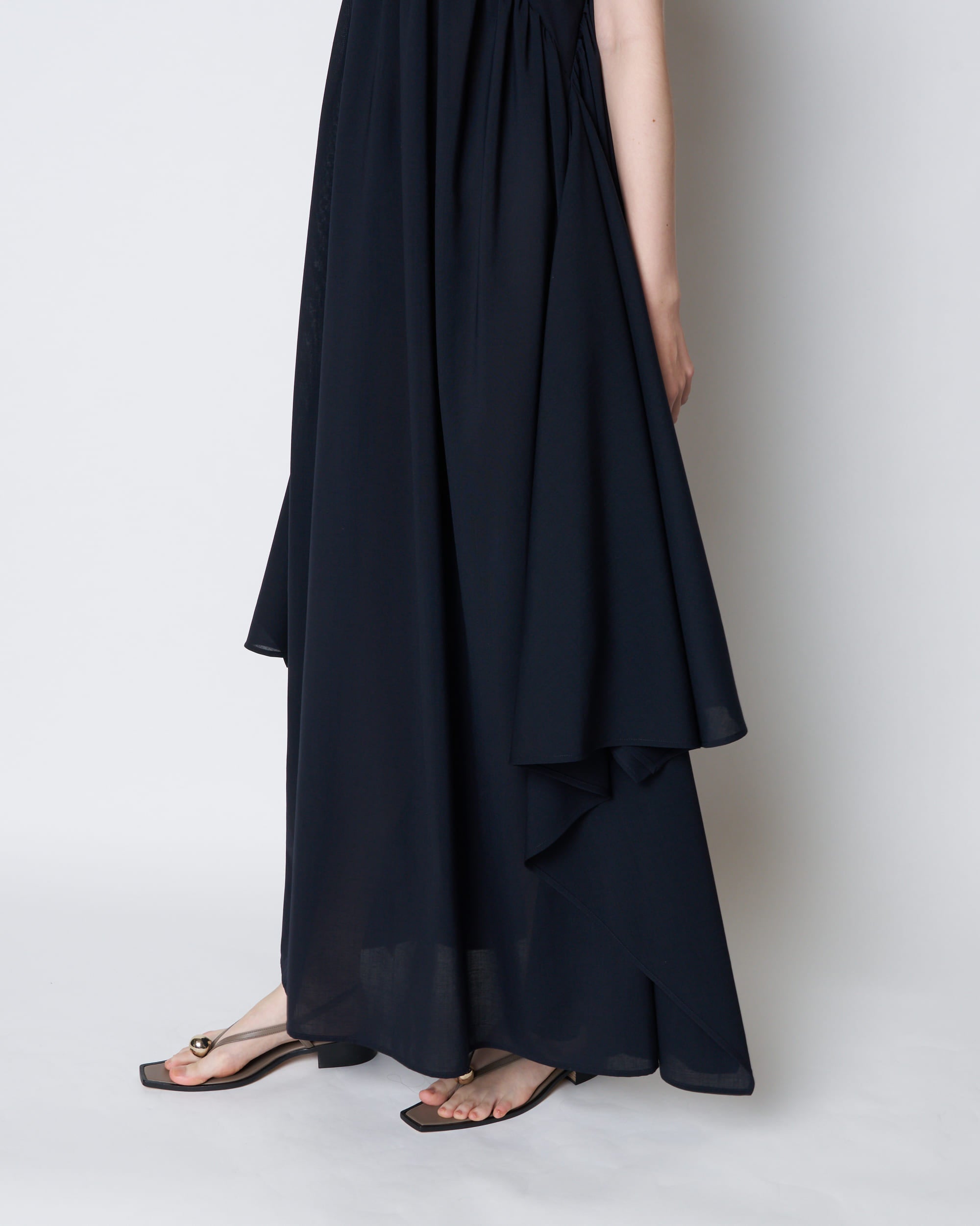 【PRE ORDER】PATRICIA - EMPIRE GATHER SUMMER WOOL DRESS