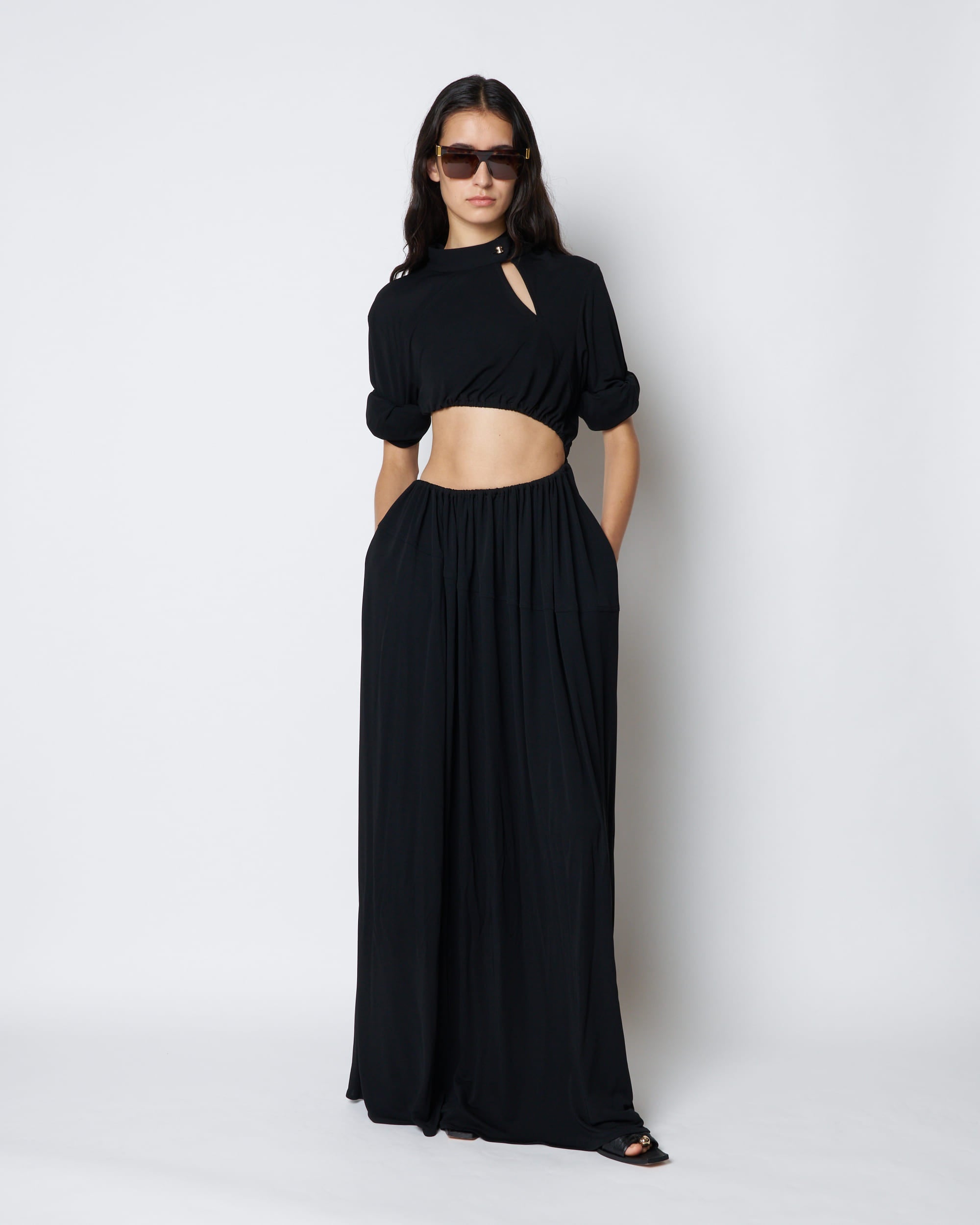 【PRE ORDER】PALLAS - GATHERED CUT-OUT DRESS