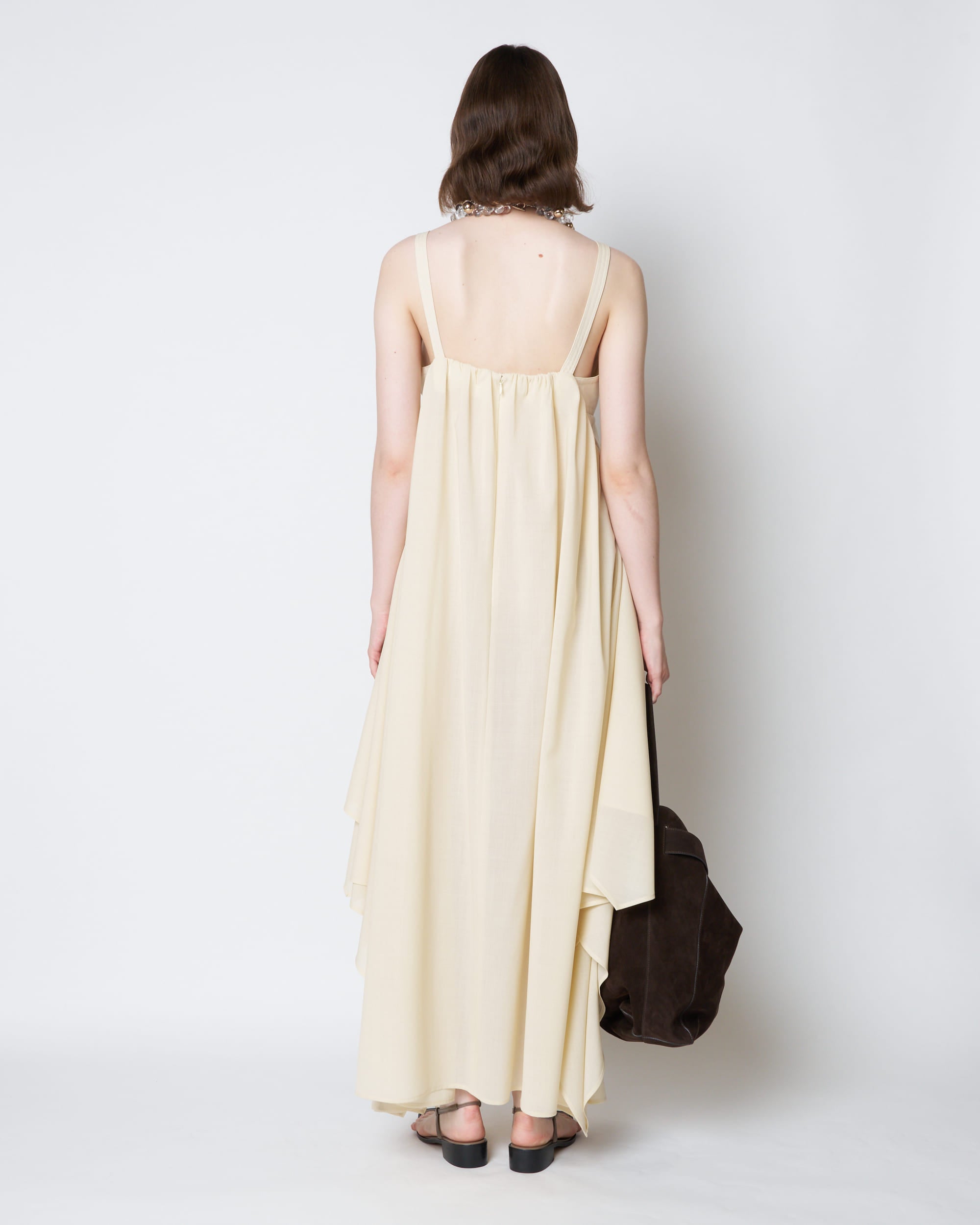 【PRE ORDER】PATRICIA - EMPIRE GATHER SUMMER WOOL DRESS