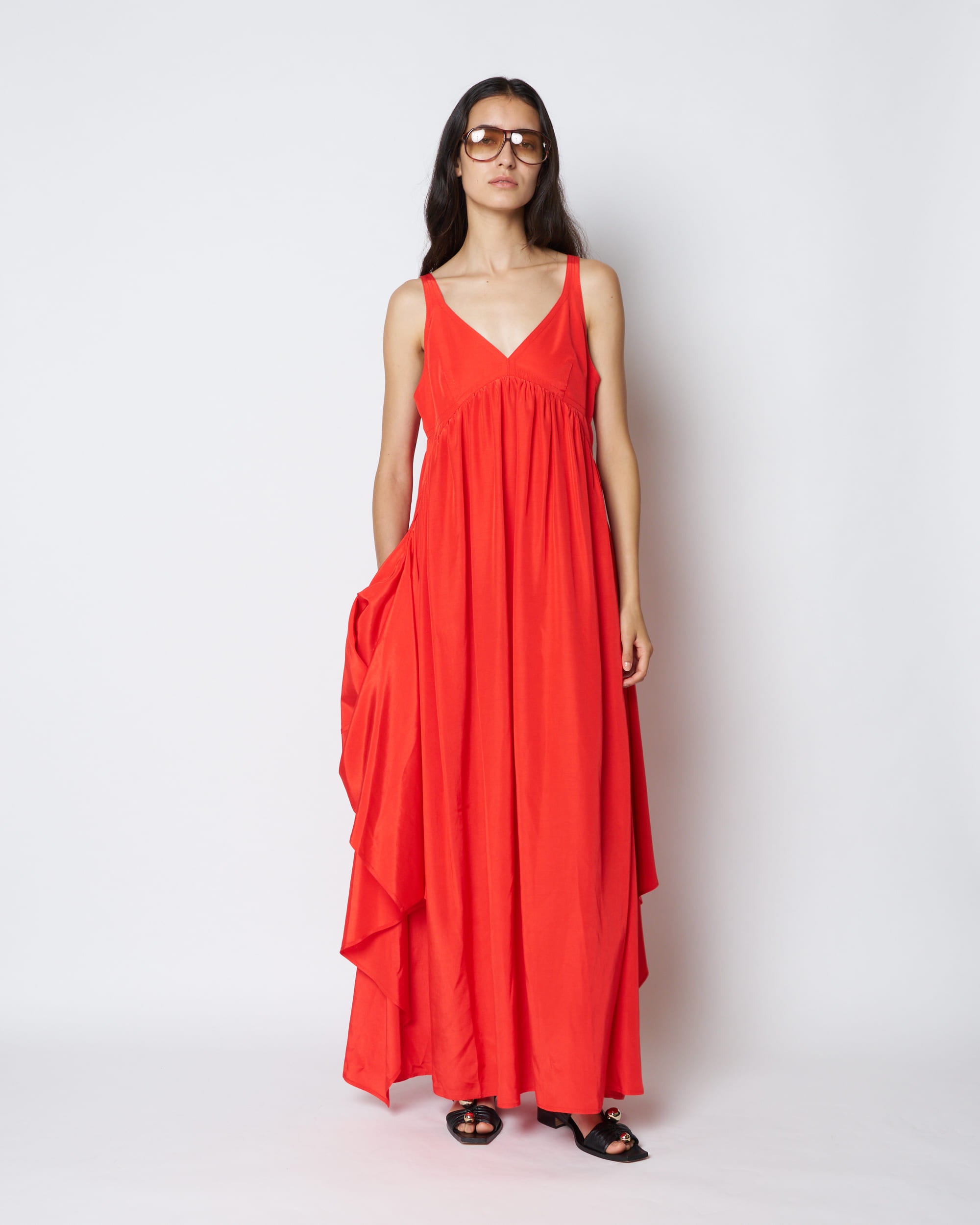 【PRE ORDER】PATRICIA - EMPIRE GATHER ACETATE DRESS
