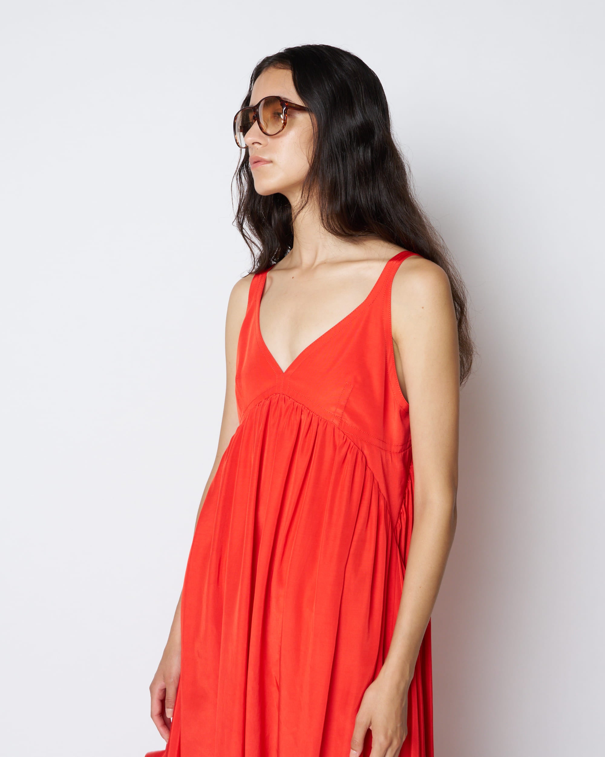 【PRE ORDER】PATRICIA - EMPIRE GATHER ACETATE DRESS