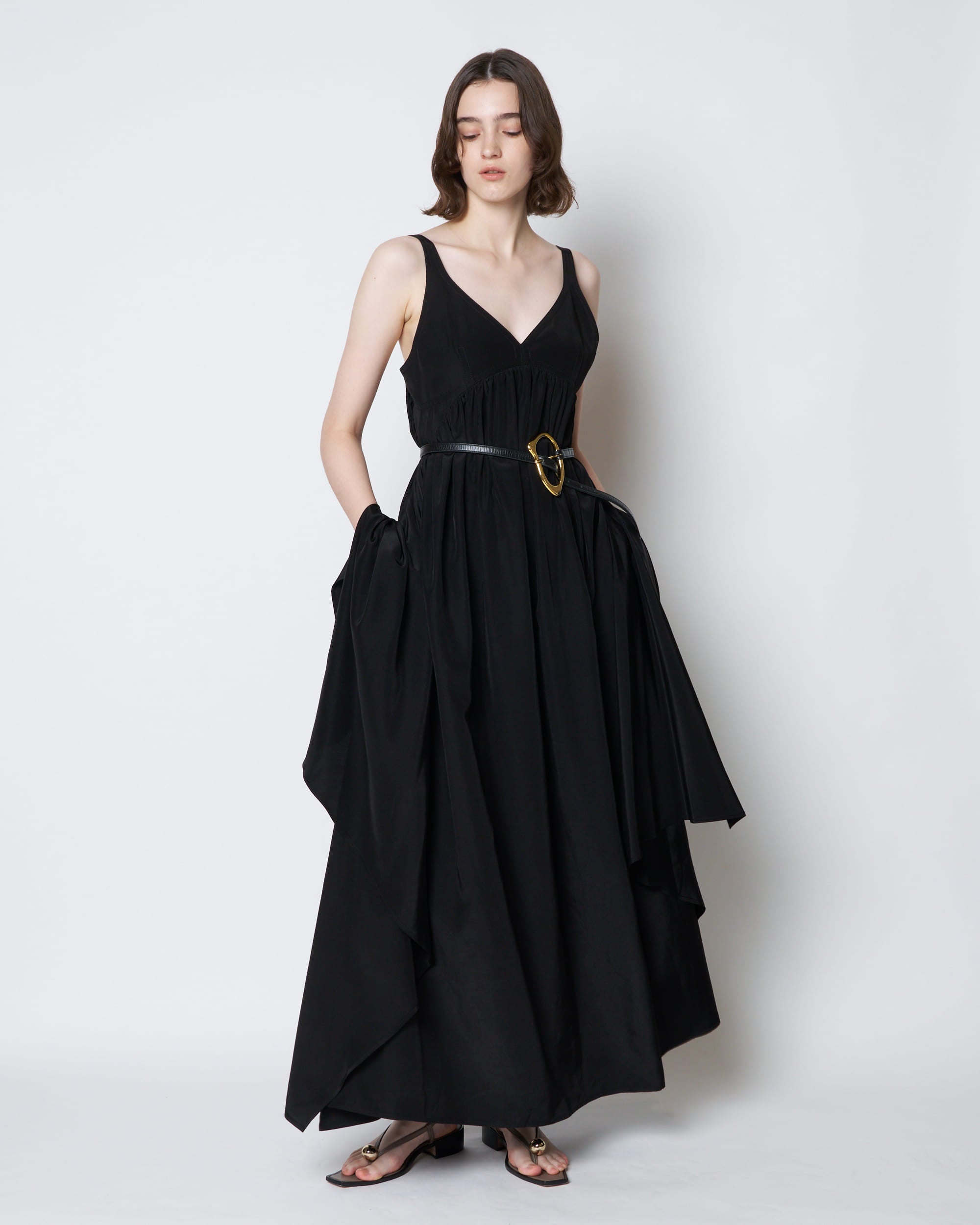 【PRE ORDER】PATRICIA - EMPIRE GATHER ACETATE DRESS