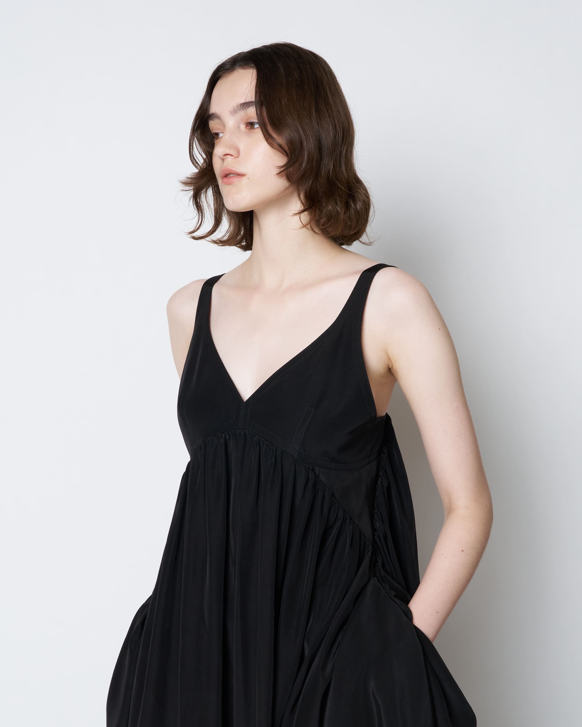 【PRE ORDER】PATRICIA - EMPIRE GATHER ACETATE DRESS