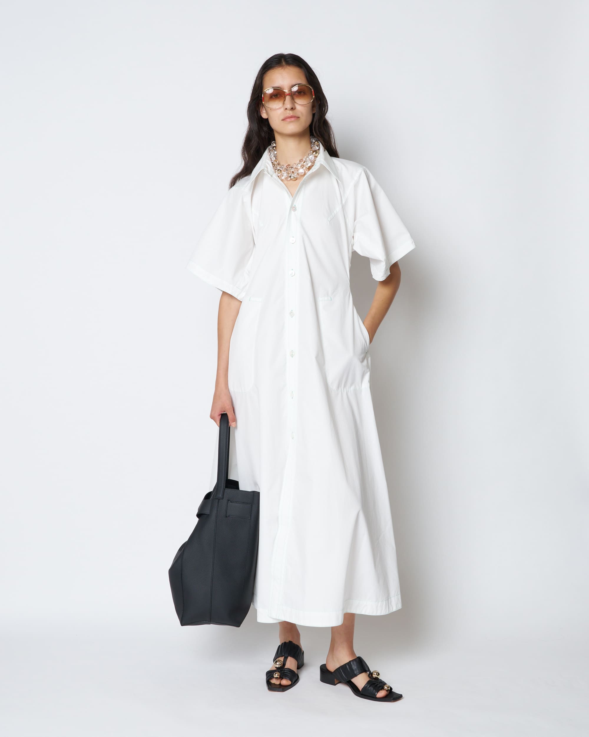 【PRE ORDER】POSY - STRUCTURED COTTON SHIRT DRESS
