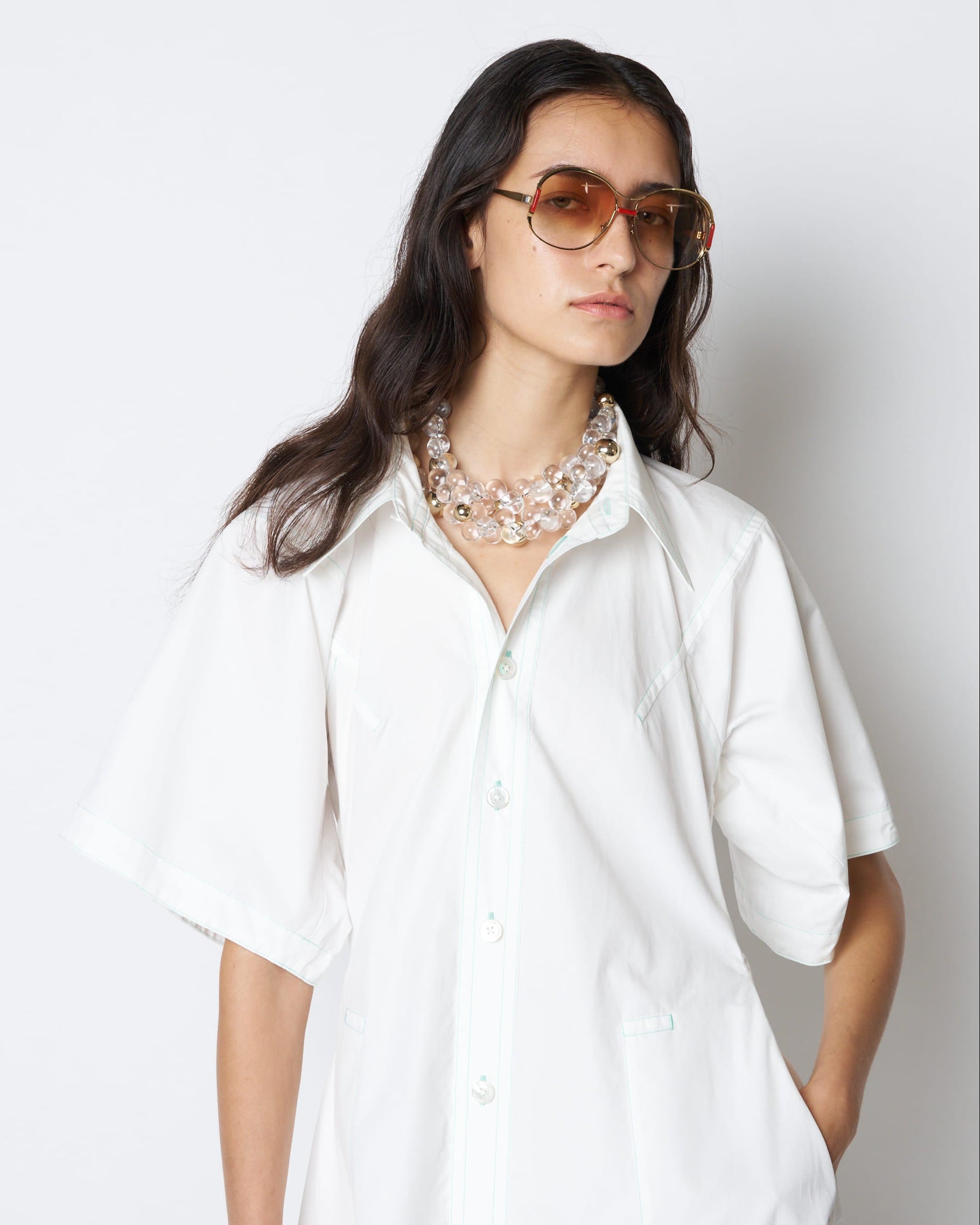 【PRE ORDER】POSY - STRUCTURED COTTON SHIRT DRESS