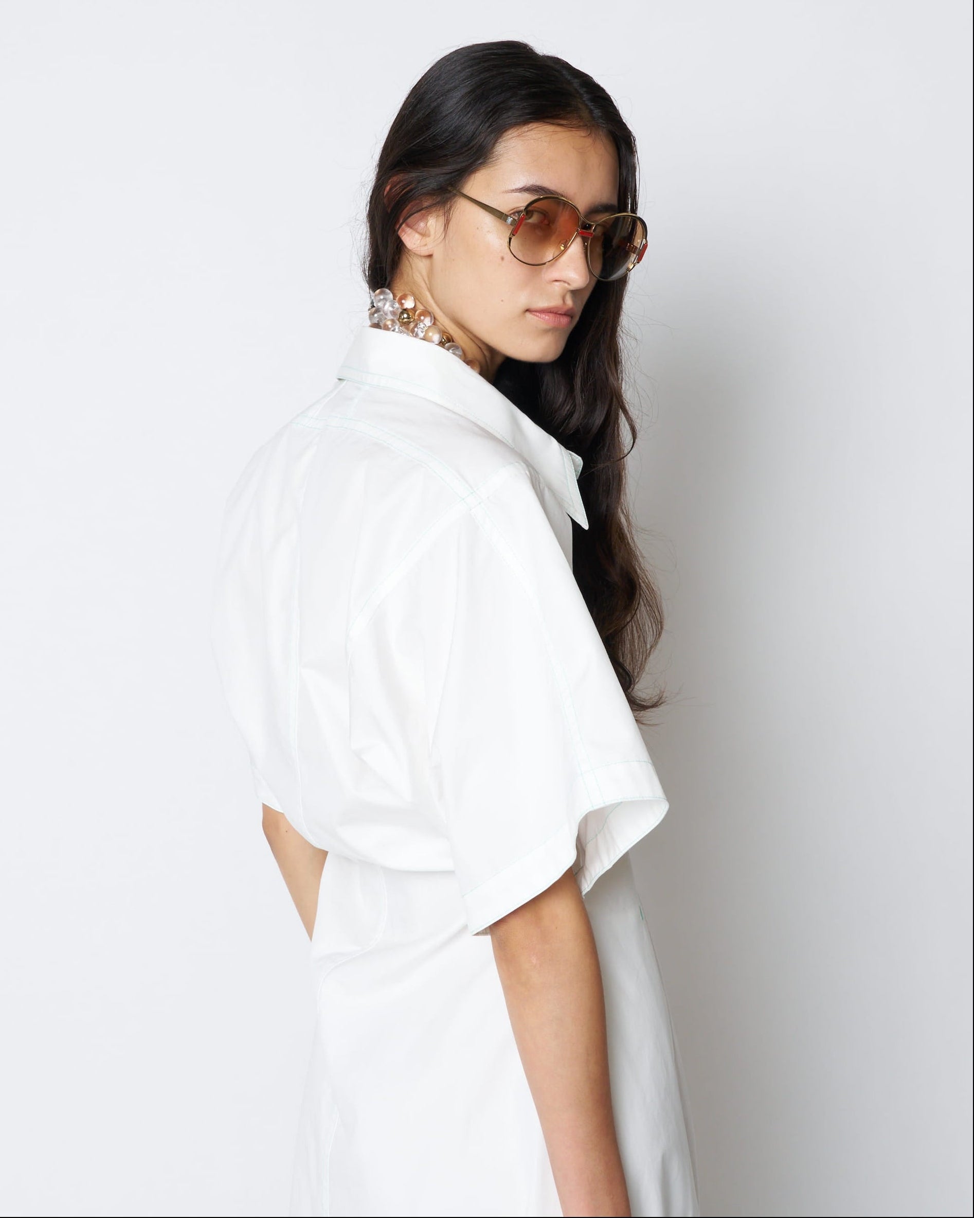 【PRE ORDER】POSY - STRUCTURED COTTON SHIRT DRESS