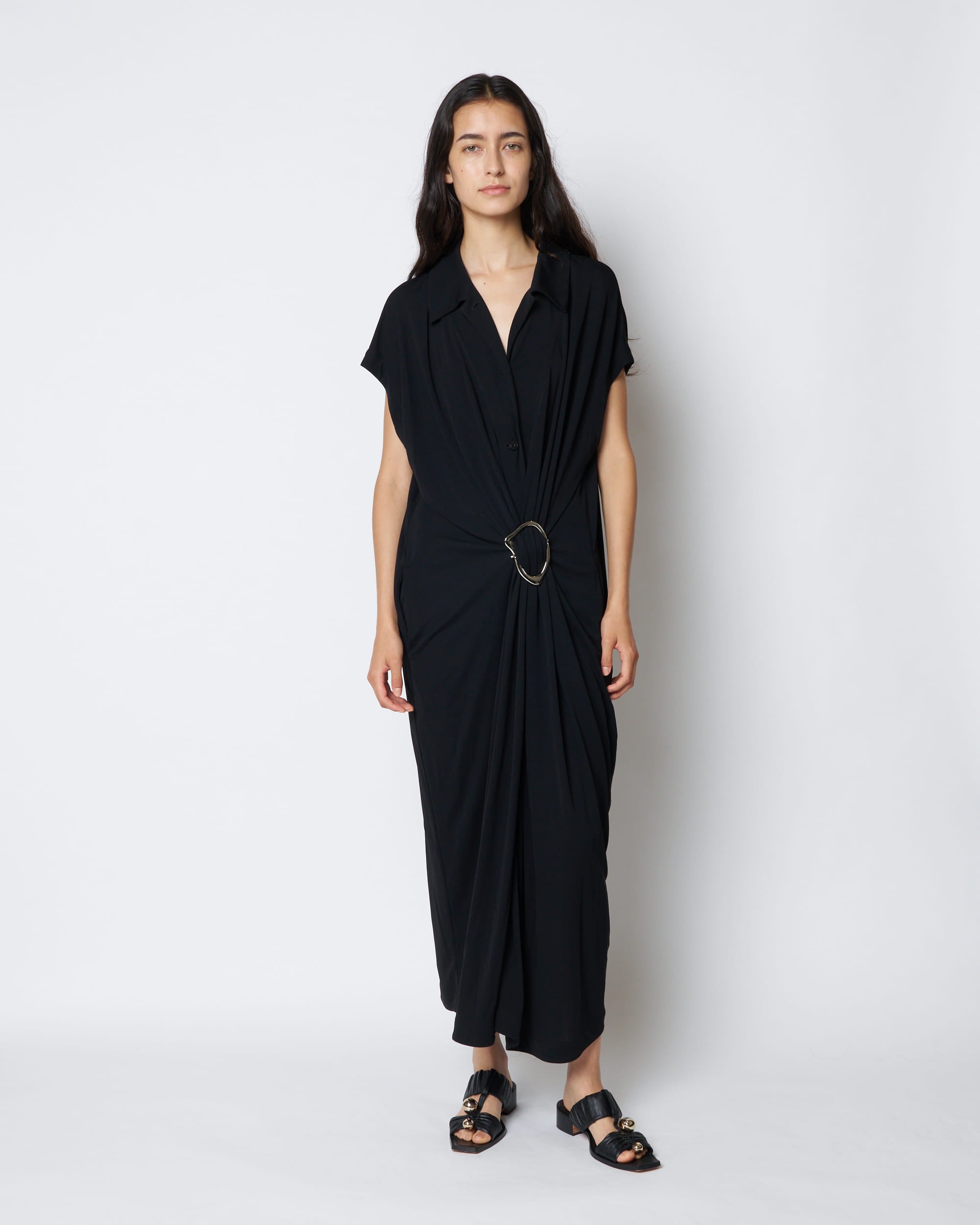 【PRE ORDER】PAVINA - BUCKLE DRAPE DRESS