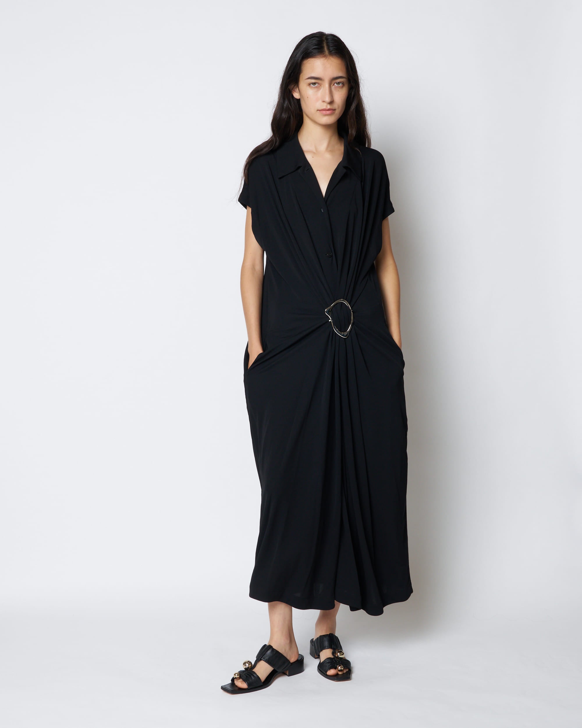 【PRE ORDER】PAVINA - BUCKLE DRAPE DRESS