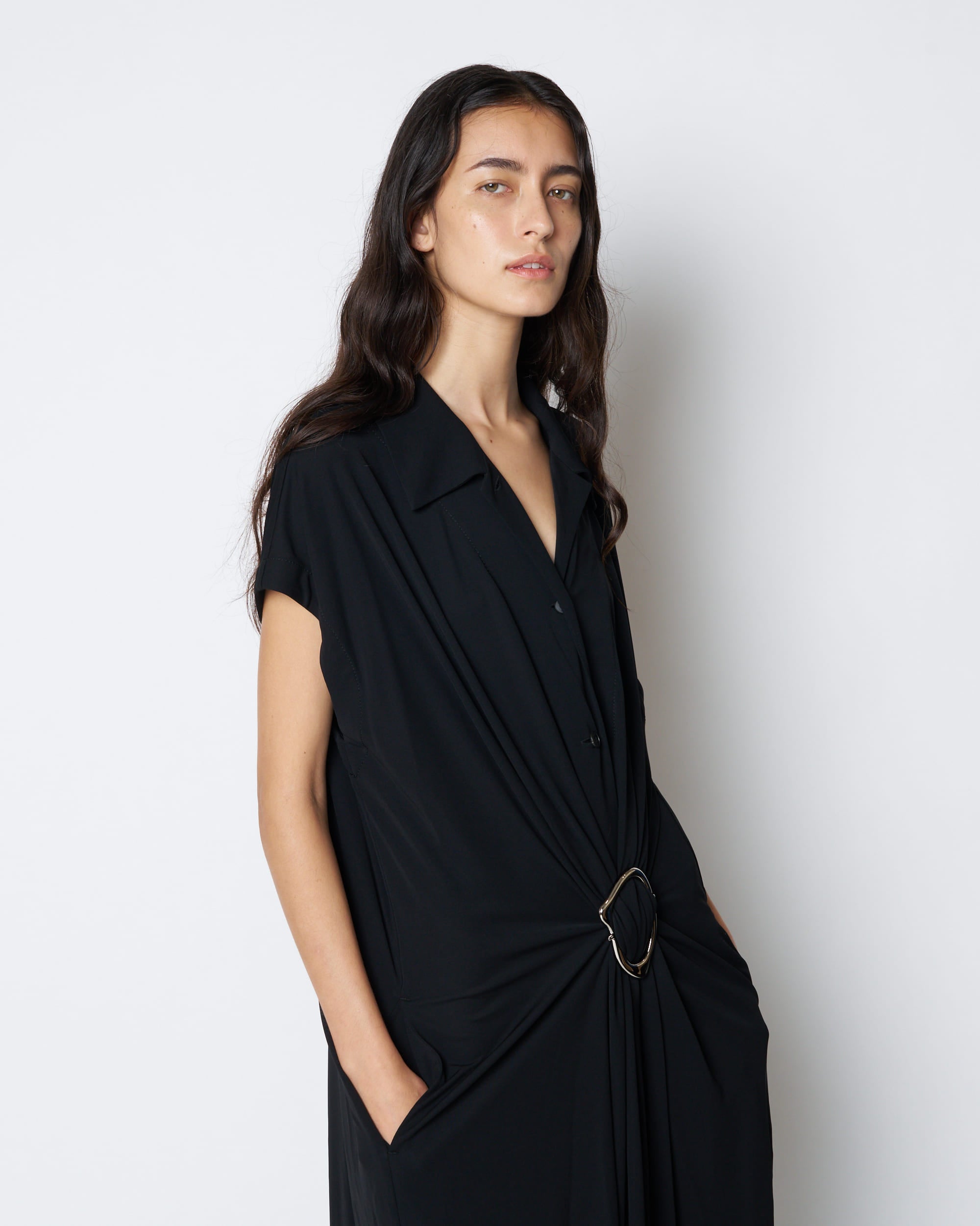 【PRE ORDER】PAVINA - BUCKLE DRAPE DRESS