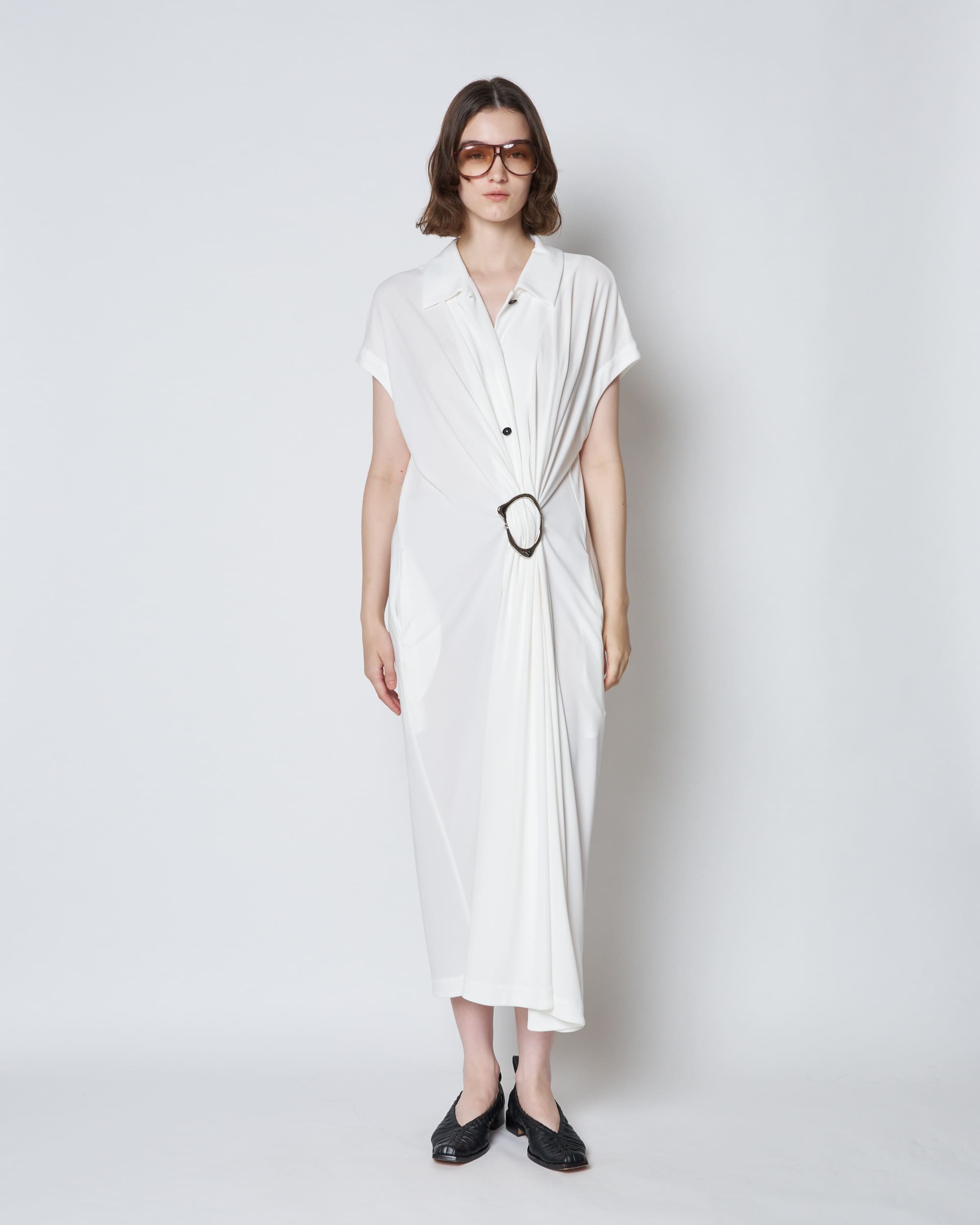 【PRE ORDER】PAVINA - BUCKLE DRAPE DRESS