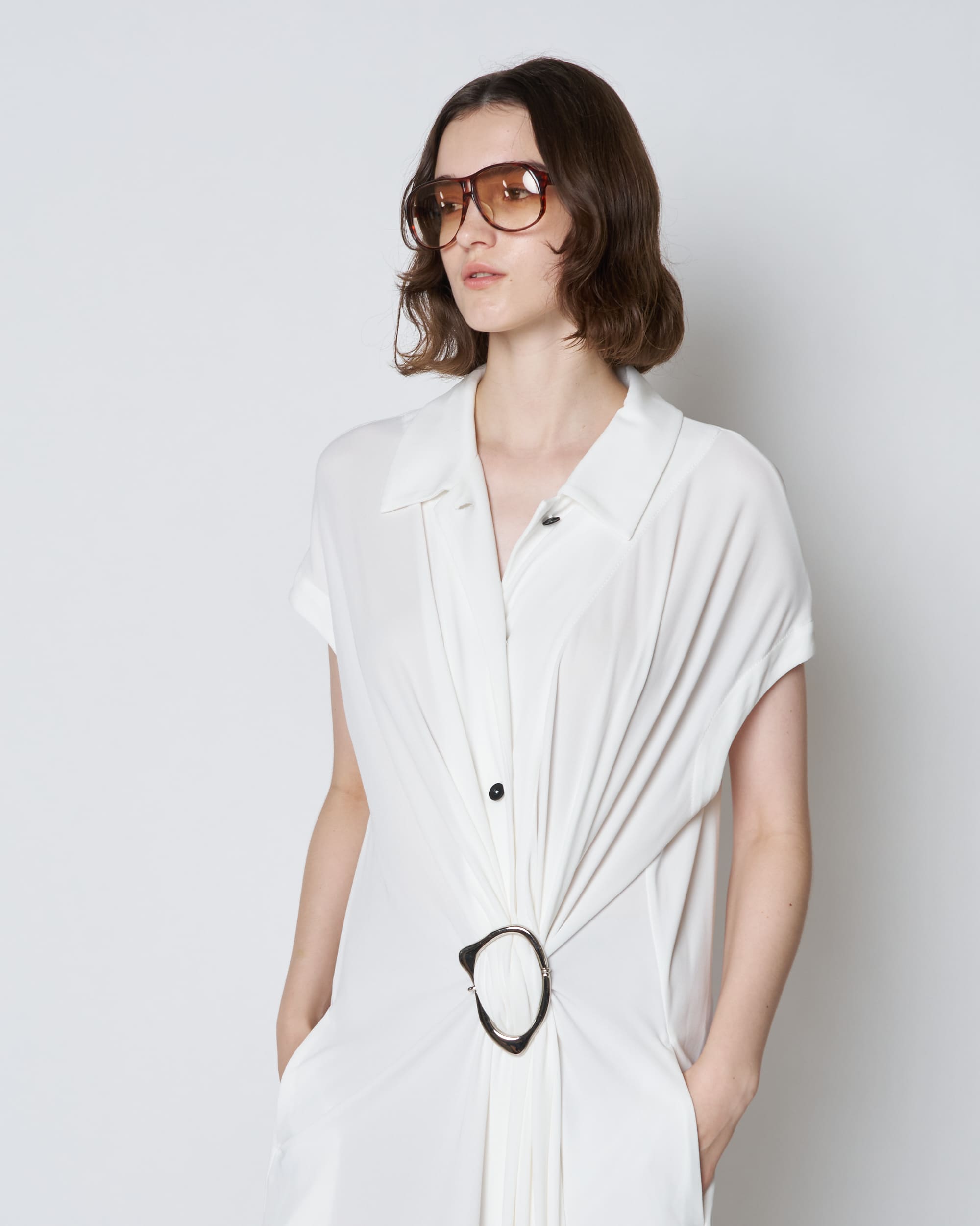 【PRE ORDER】PAVINA - BUCKLE DRAPE DRESS