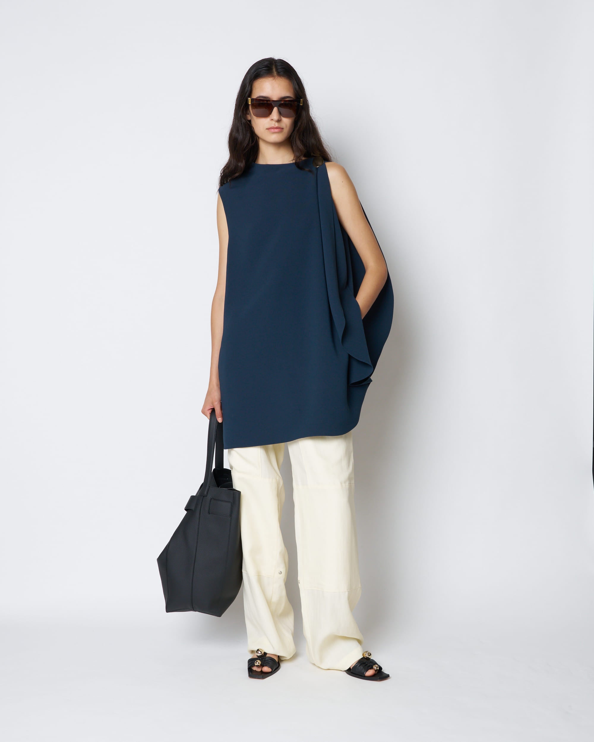 【PRE ORDER】LEVI - ASYMMETRY DRAPED BLOUSE