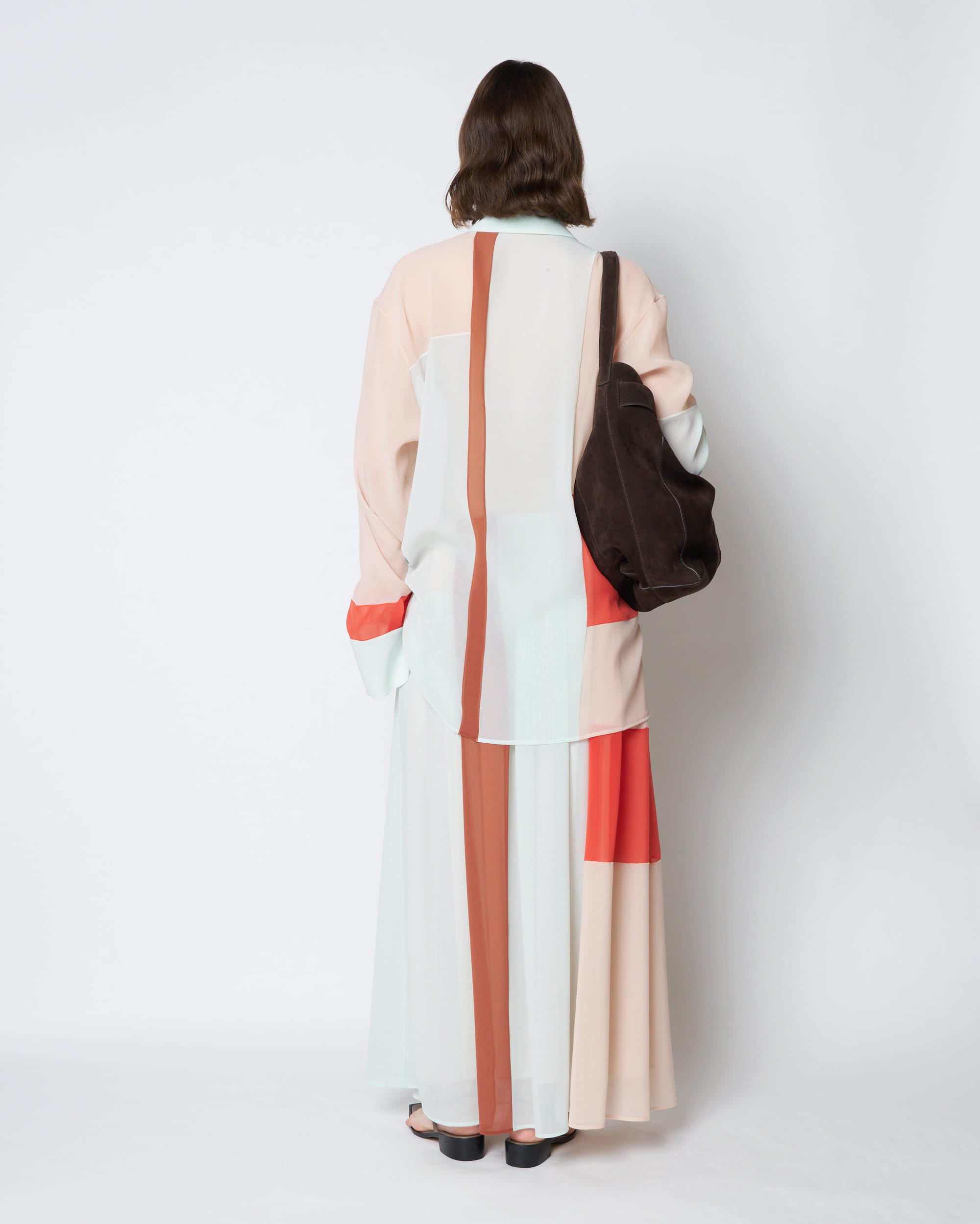 【PRE ORDER】PHOEBE - COLOUR BLOCK SHEER SHIRT