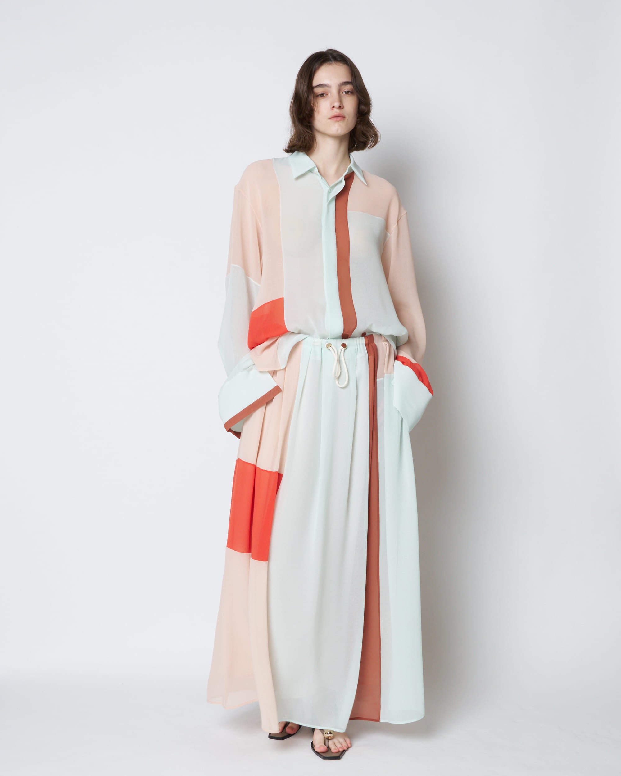 【PRE ORDER】PINE - COLOUR BLOCK SKIRT