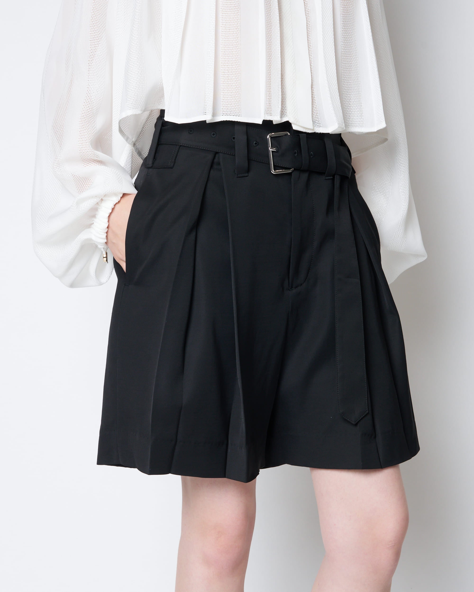 【PRE ORDER】PAUL - SUMMER WOOL BELTED SHORT PANTS