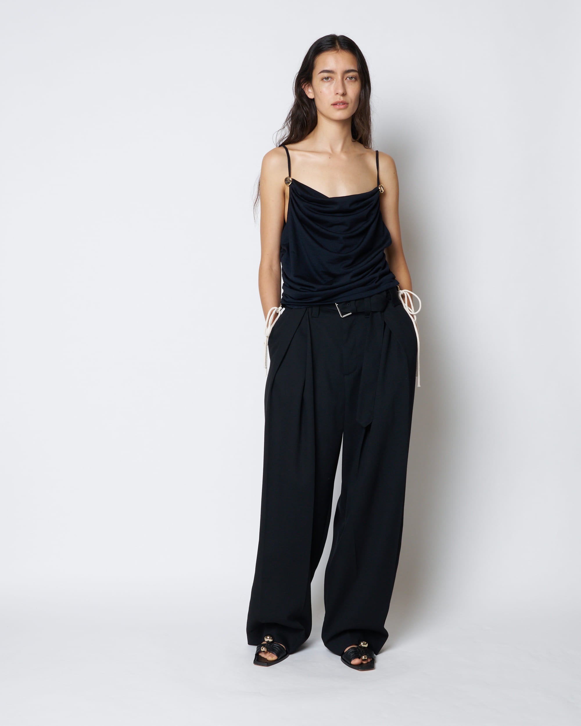 【PRE ORDER】ODETTE - SUMMER WOOL BELTED PANTS