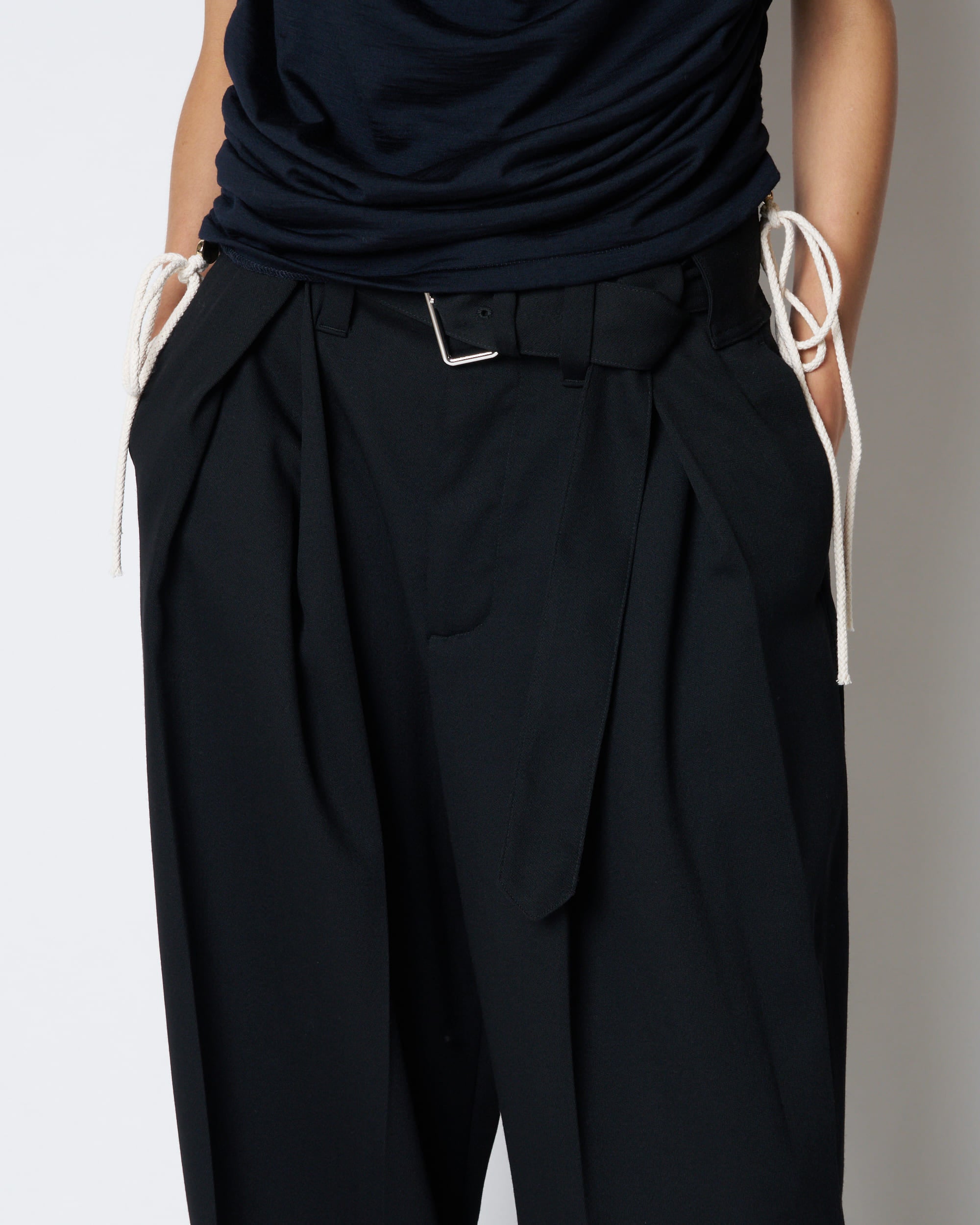 【PRE ORDER】ODETTE - SUMMER WOOL BELTED PANTS