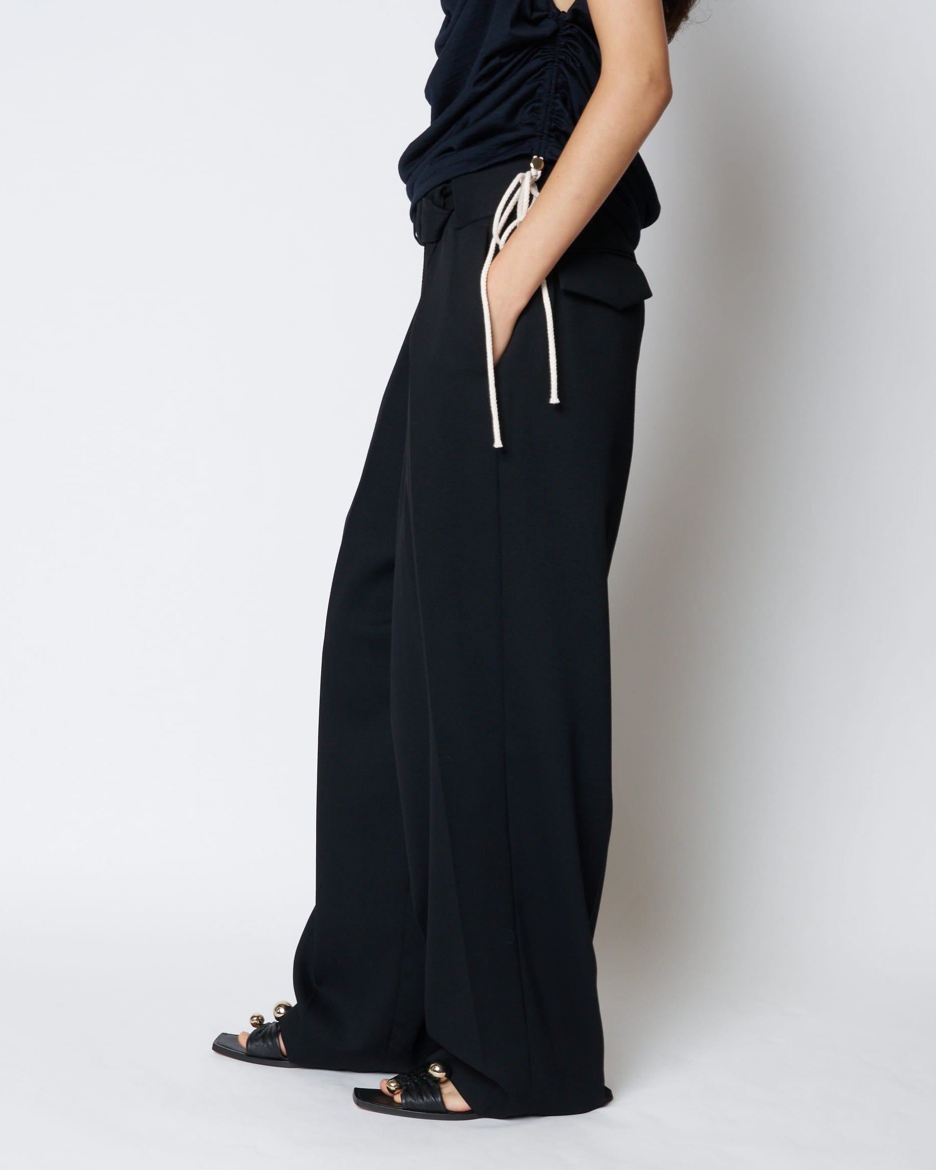 【PRE ORDER】ODETTE - SUMMER WOOL BELTED PANTS