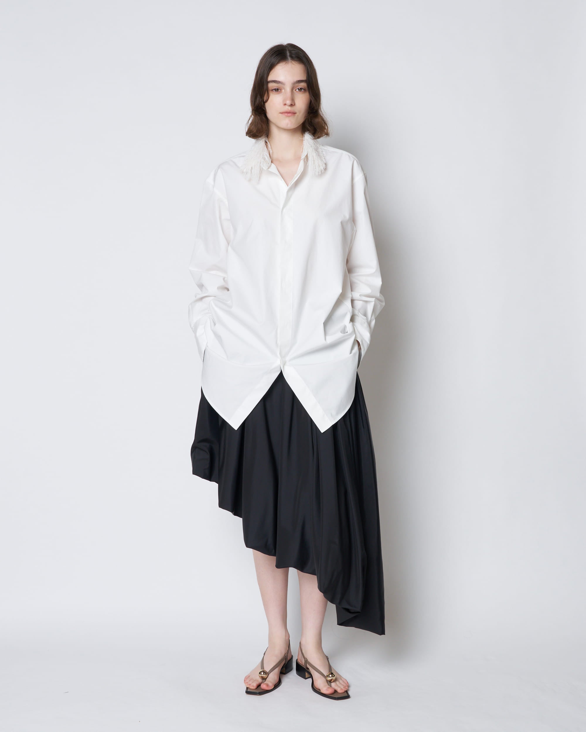 【PRE ORDER】NAVIA - REMOVABLE COLLAR COTTON SHIRT
