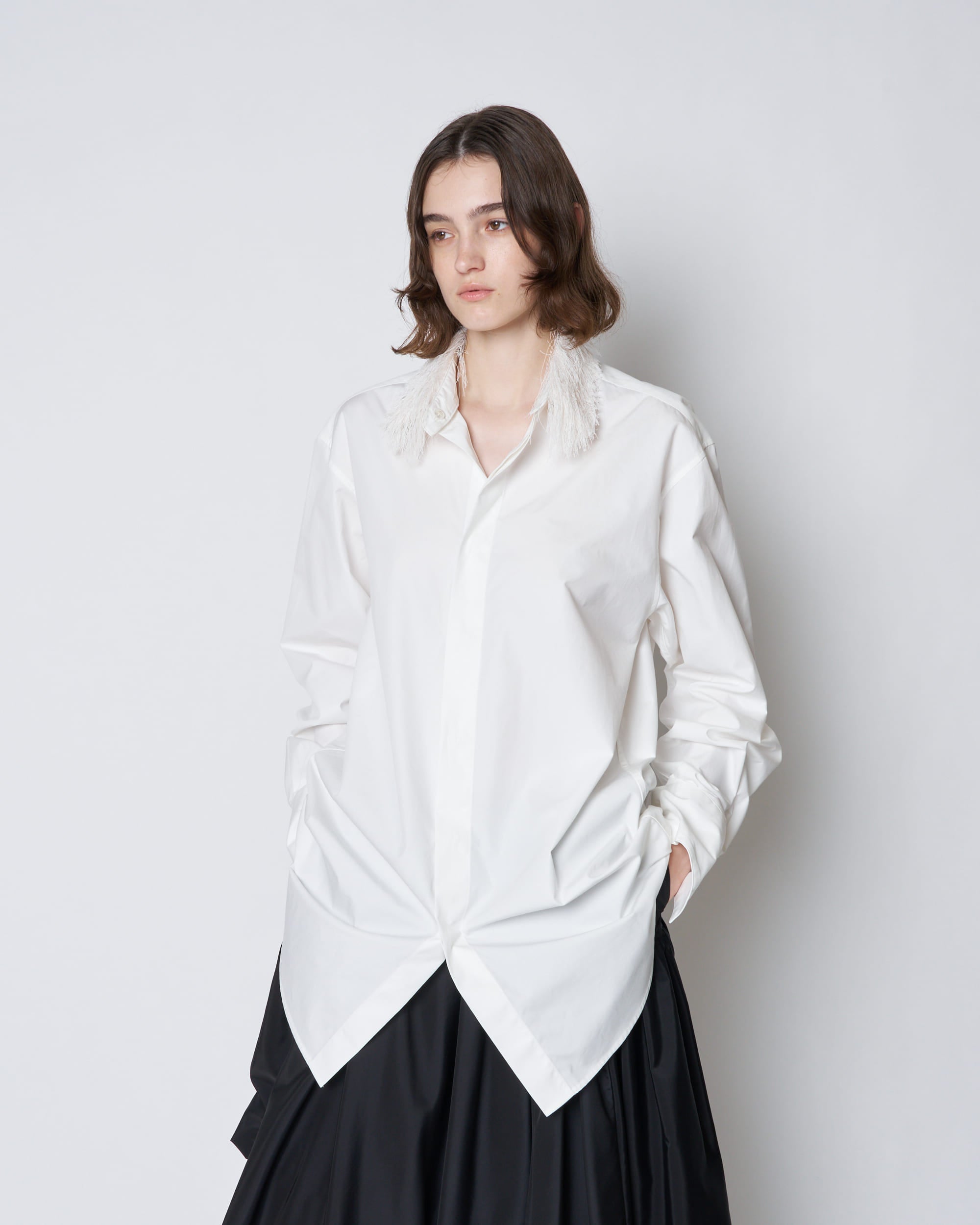 【PRE ORDER】NAVIA - REMOVABLE COLLAR COTTON SHIRT