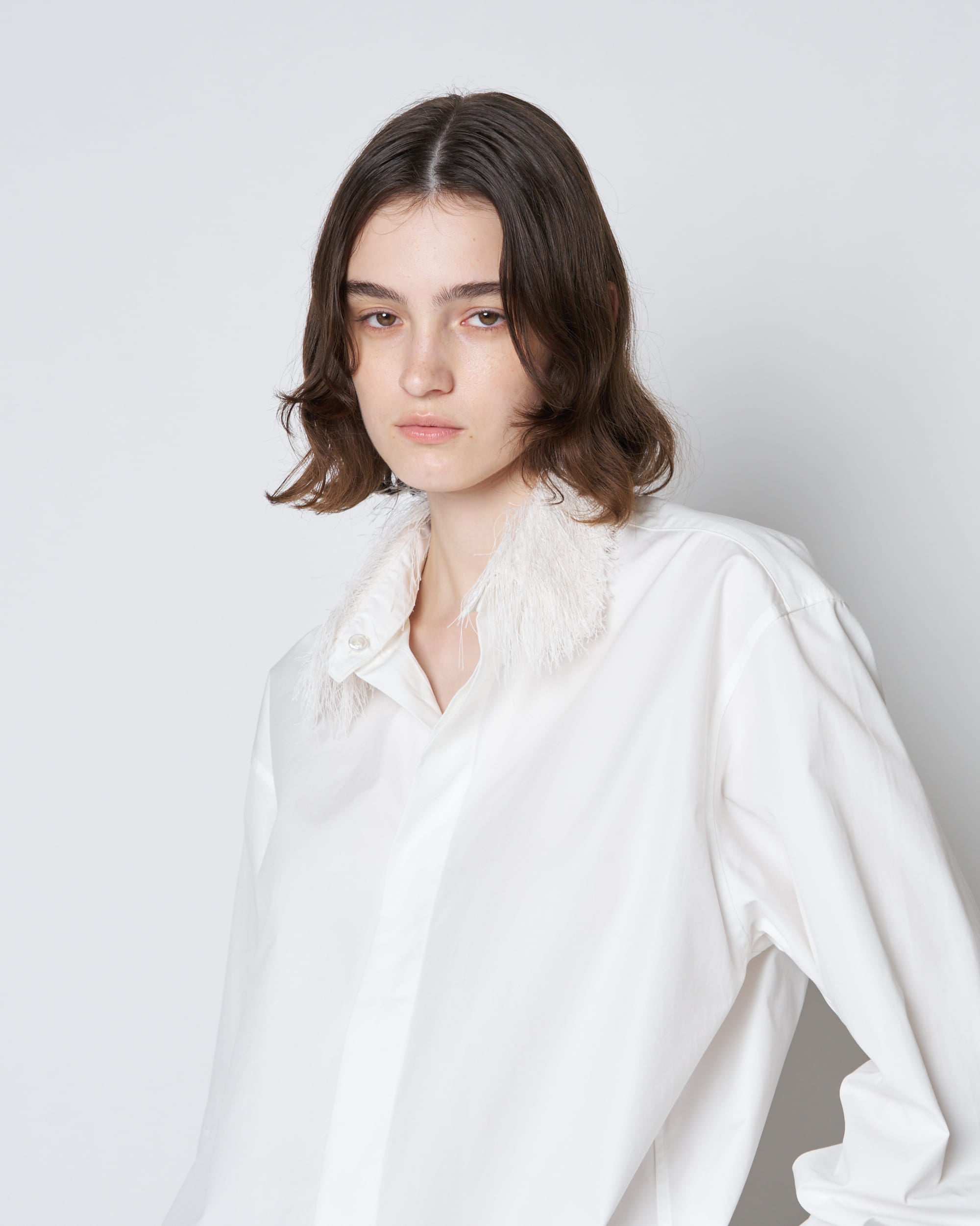 【PRE ORDER】NAVIA - REMOVABLE COLLAR COTTON SHIRT