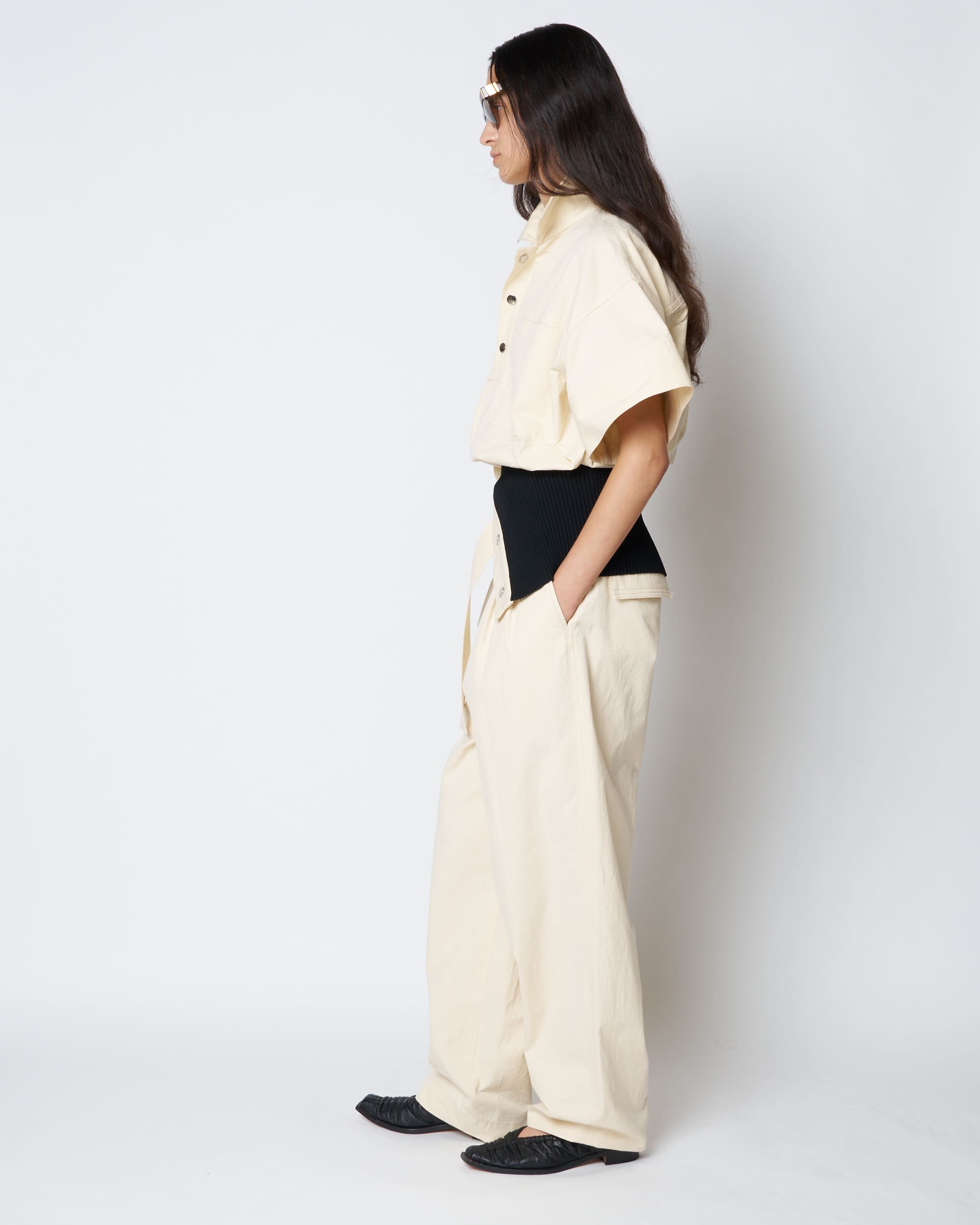 【PRE ORDER】PORTIA - RIB PANEL UTILITY SHIRT