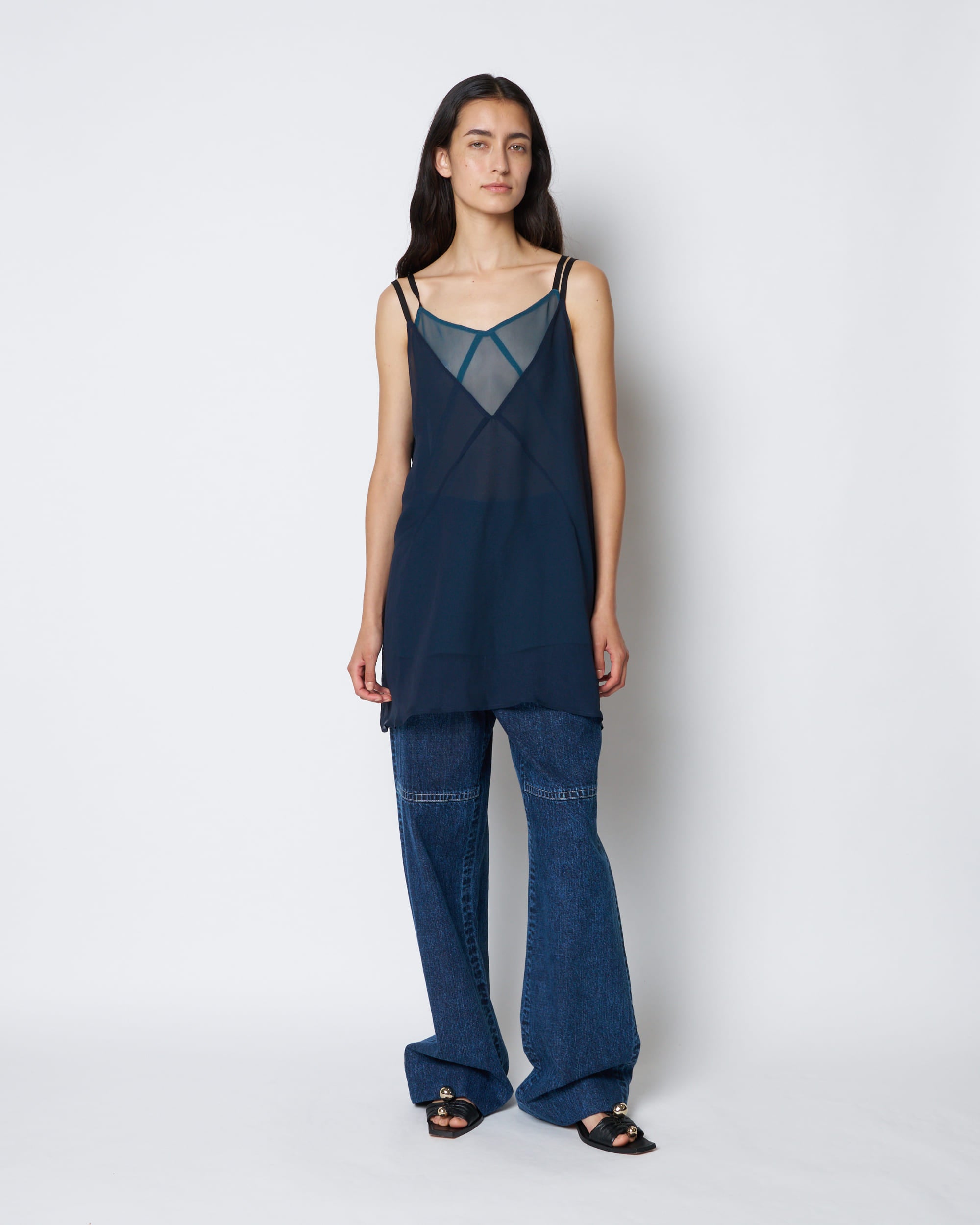 【PRE ORDER】PIA - SHEER LAYERED SILK TOP