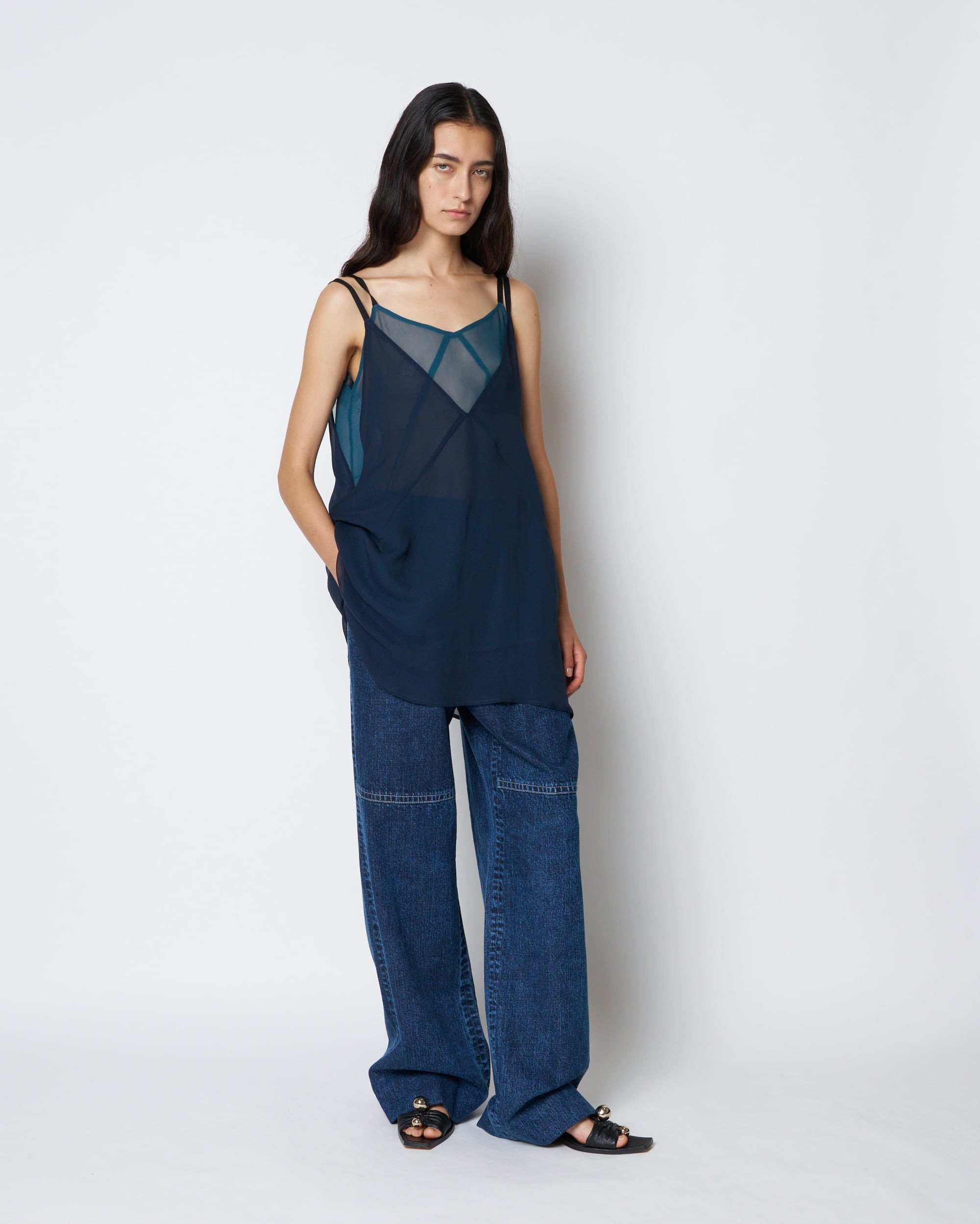 【PRE ORDER】PIA - SHEER LAYERED SILK TOP