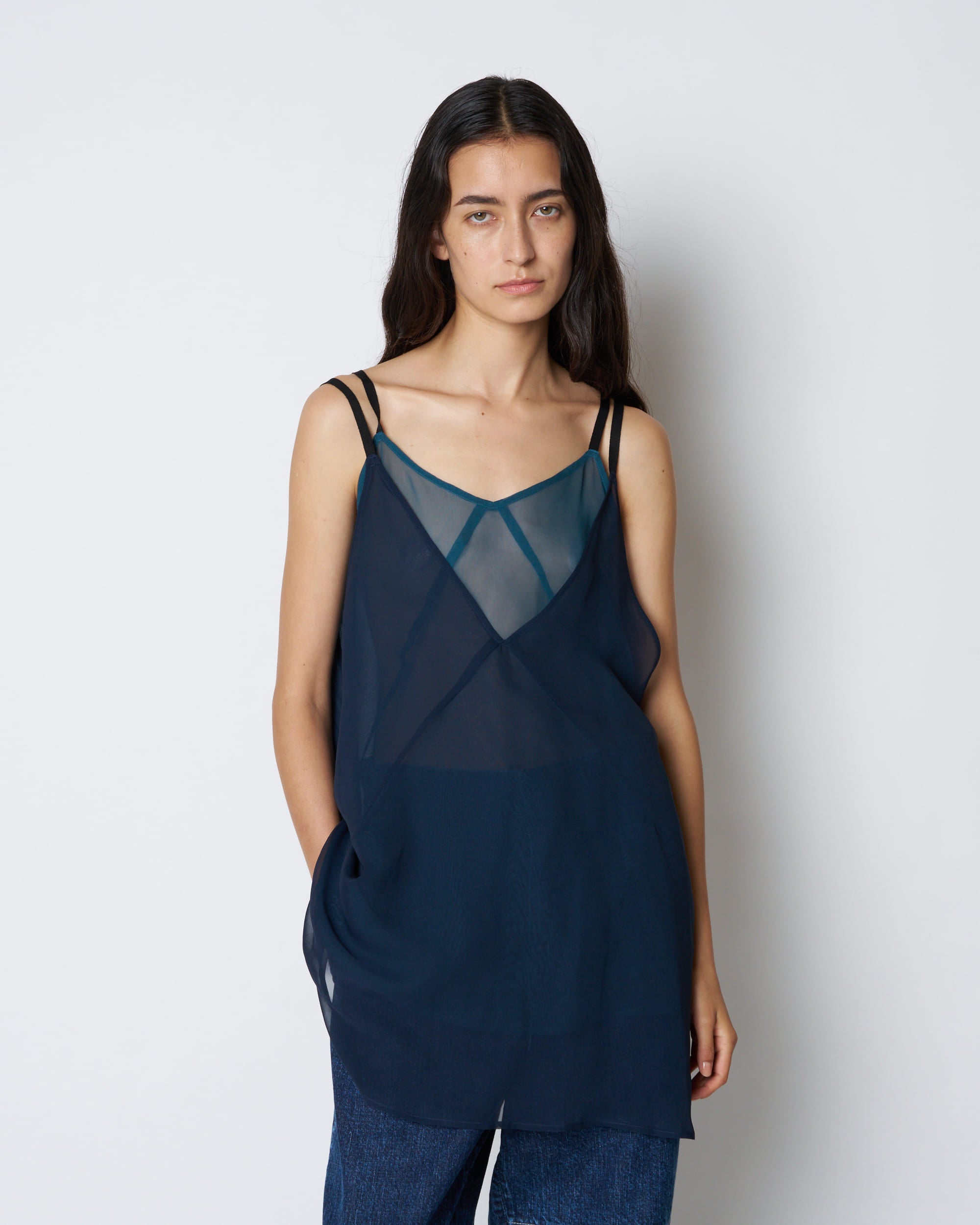 【PRE ORDER】PIA - SHEER LAYERED SILK TOP