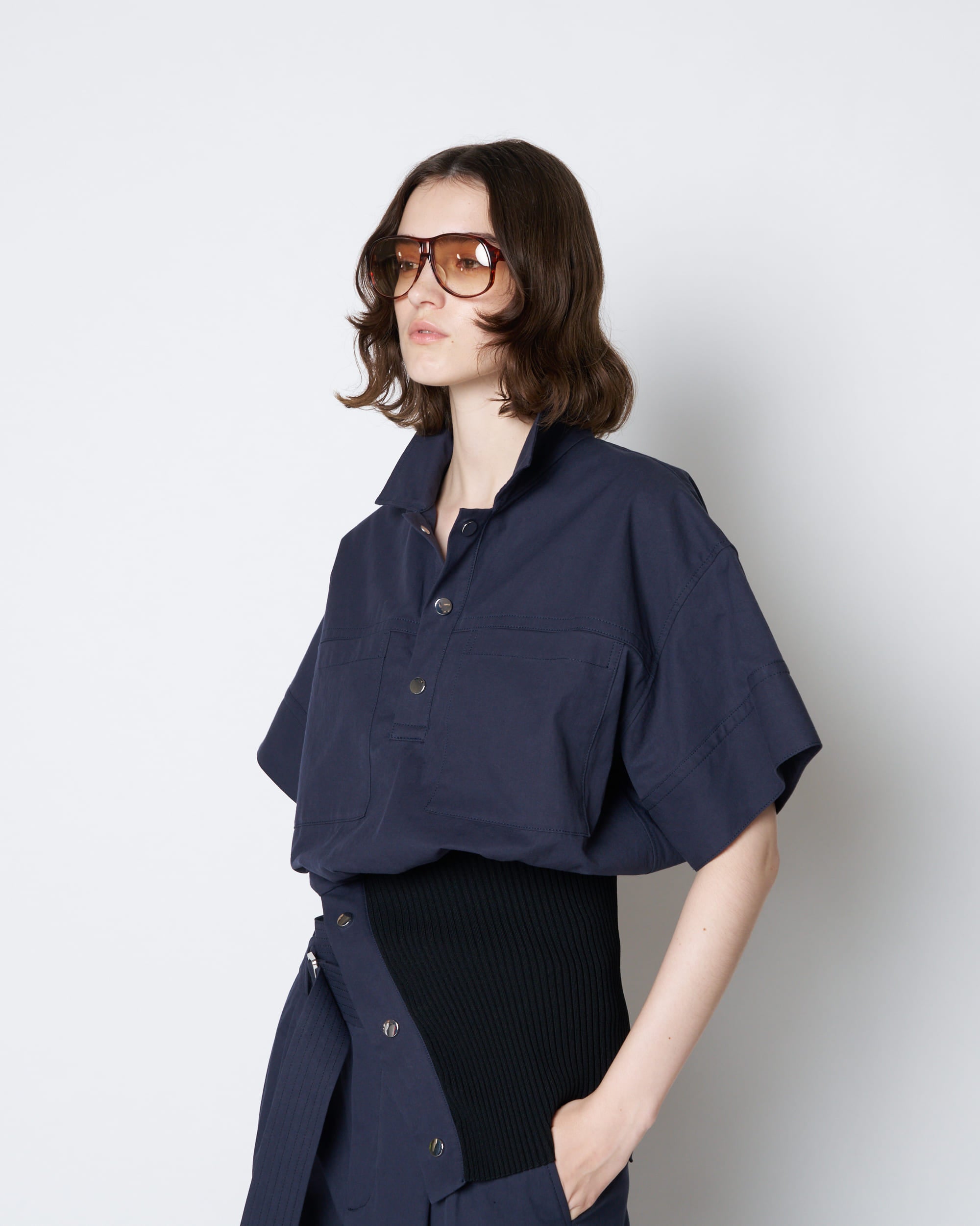 【PRE ORDER】PORTIA - RIB PANEL UTILITY SHIRT