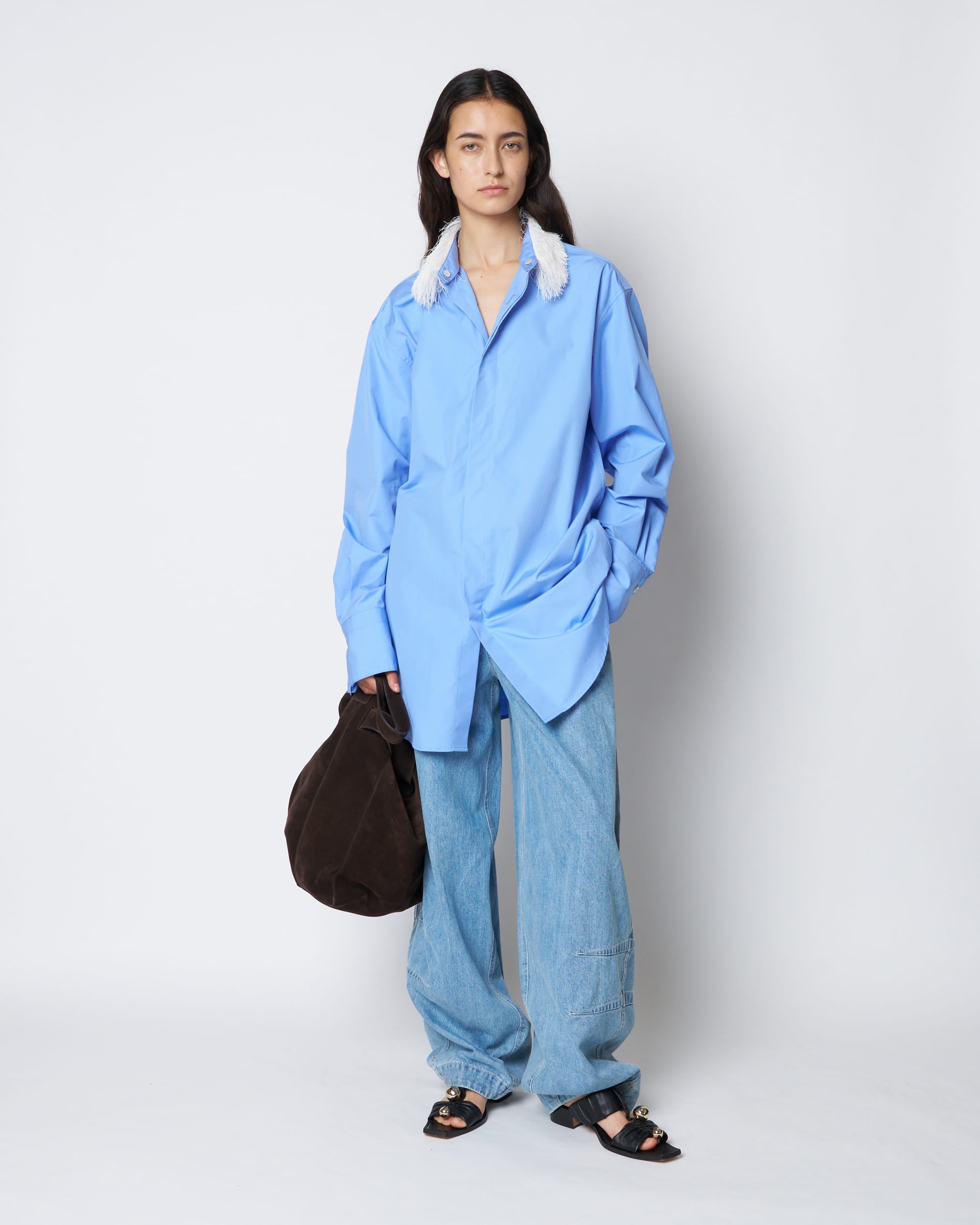 【PRE ORDER】NAVIA - REMOVABLE COLLAR COTTON SHIRT