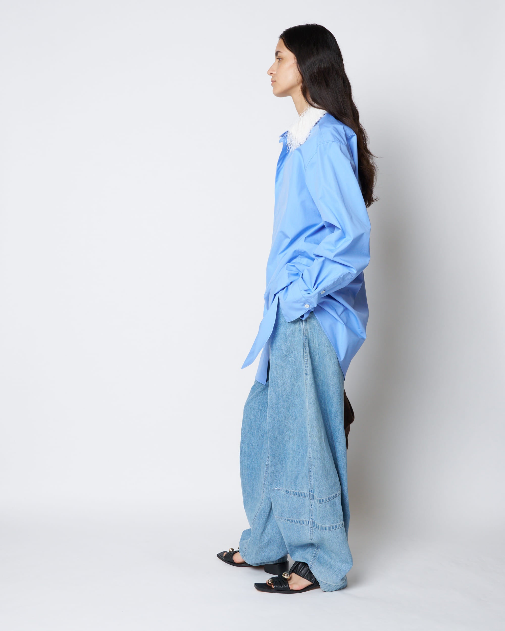 【PRE ORDER】NAVIA - REMOVABLE COLLAR COTTON SHIRT