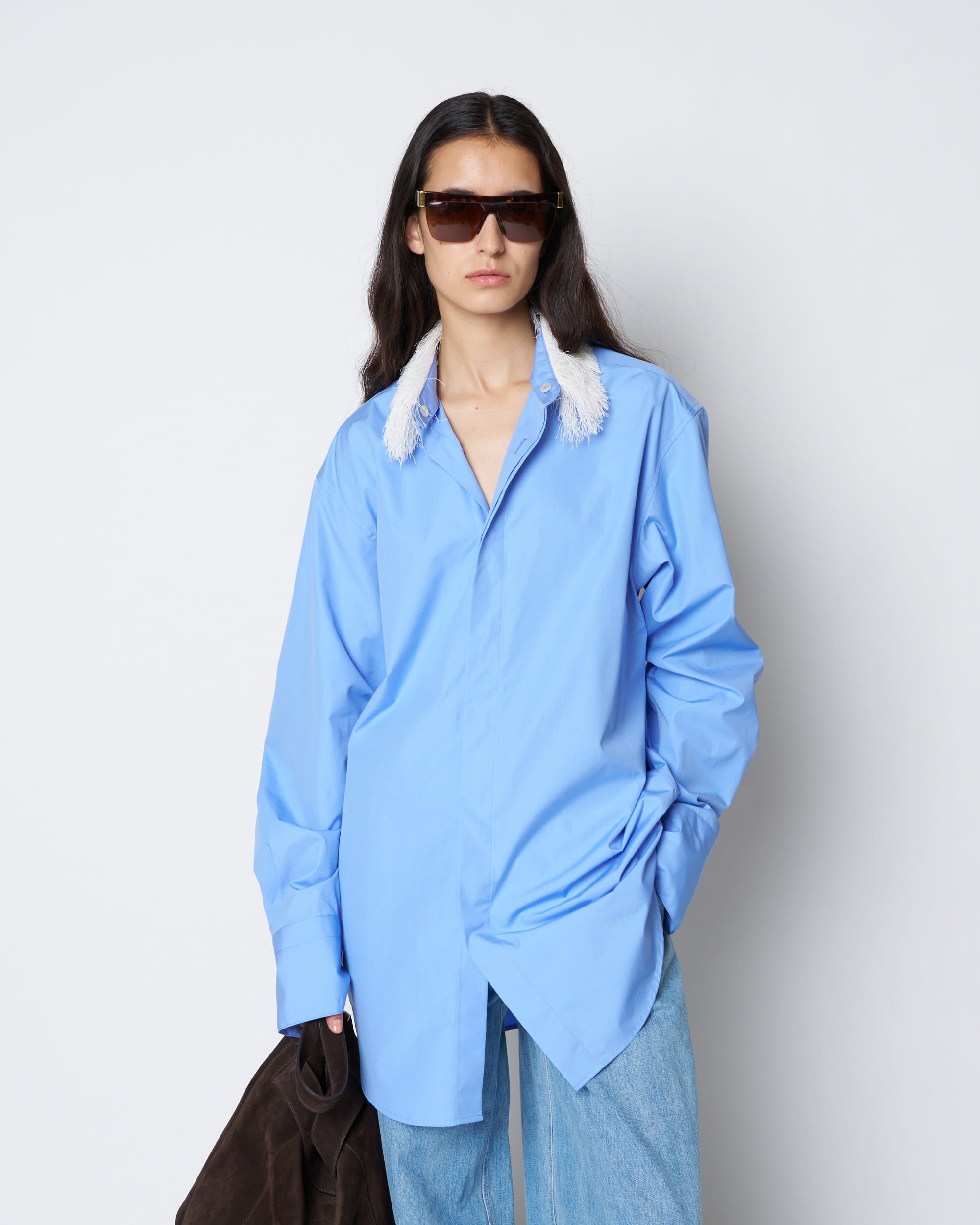 【PRE ORDER】NAVIA - REMOVABLE COLLAR COTTON SHIRT