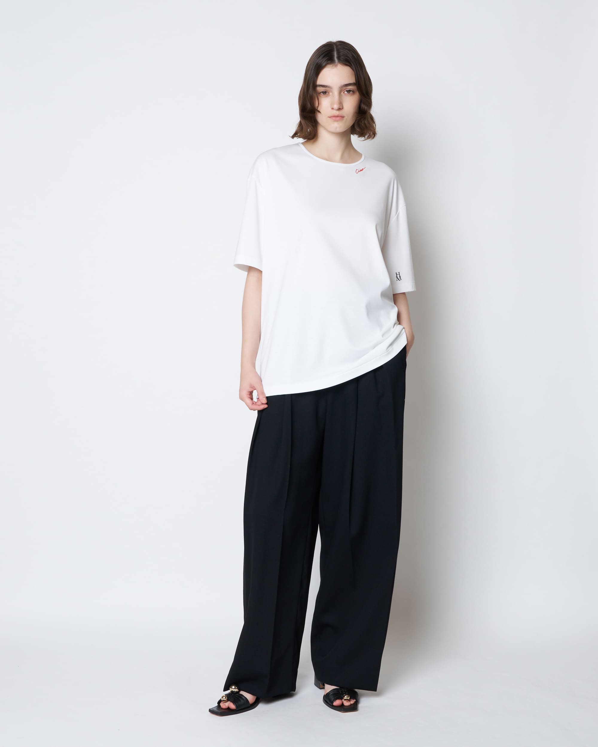 【PRE ORDER】CIAO - LOOSE FIT EMBROIDERED T-SHIRT