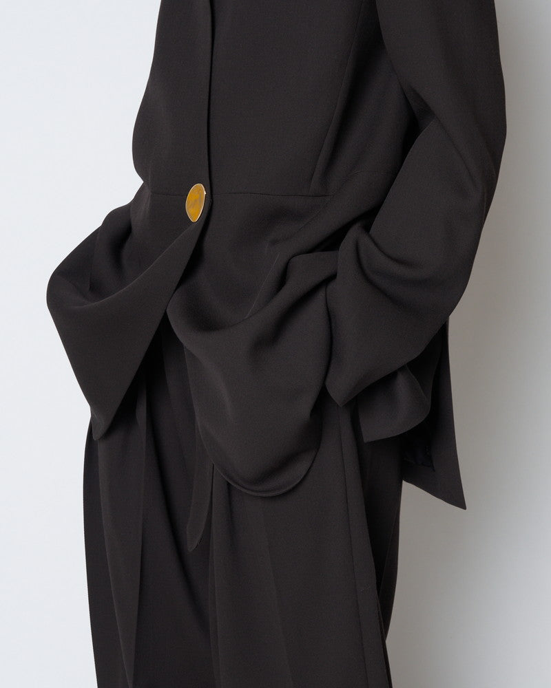 【PRE ORDER】HARU - COLLARLESS WOOL TAILORED BLAZER