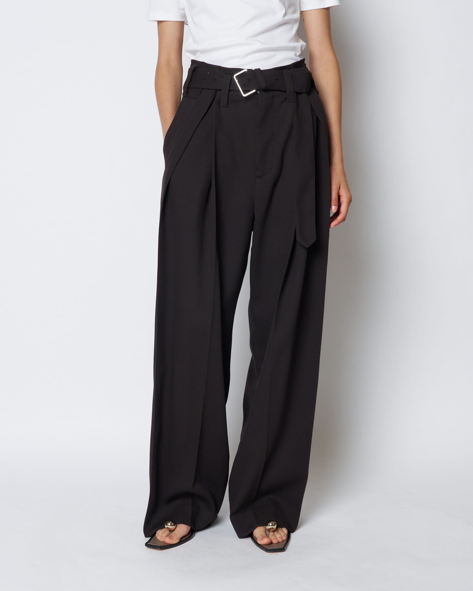 【PRE ORDER】ODETTE - SUMMER WOOL BELTED PANTS