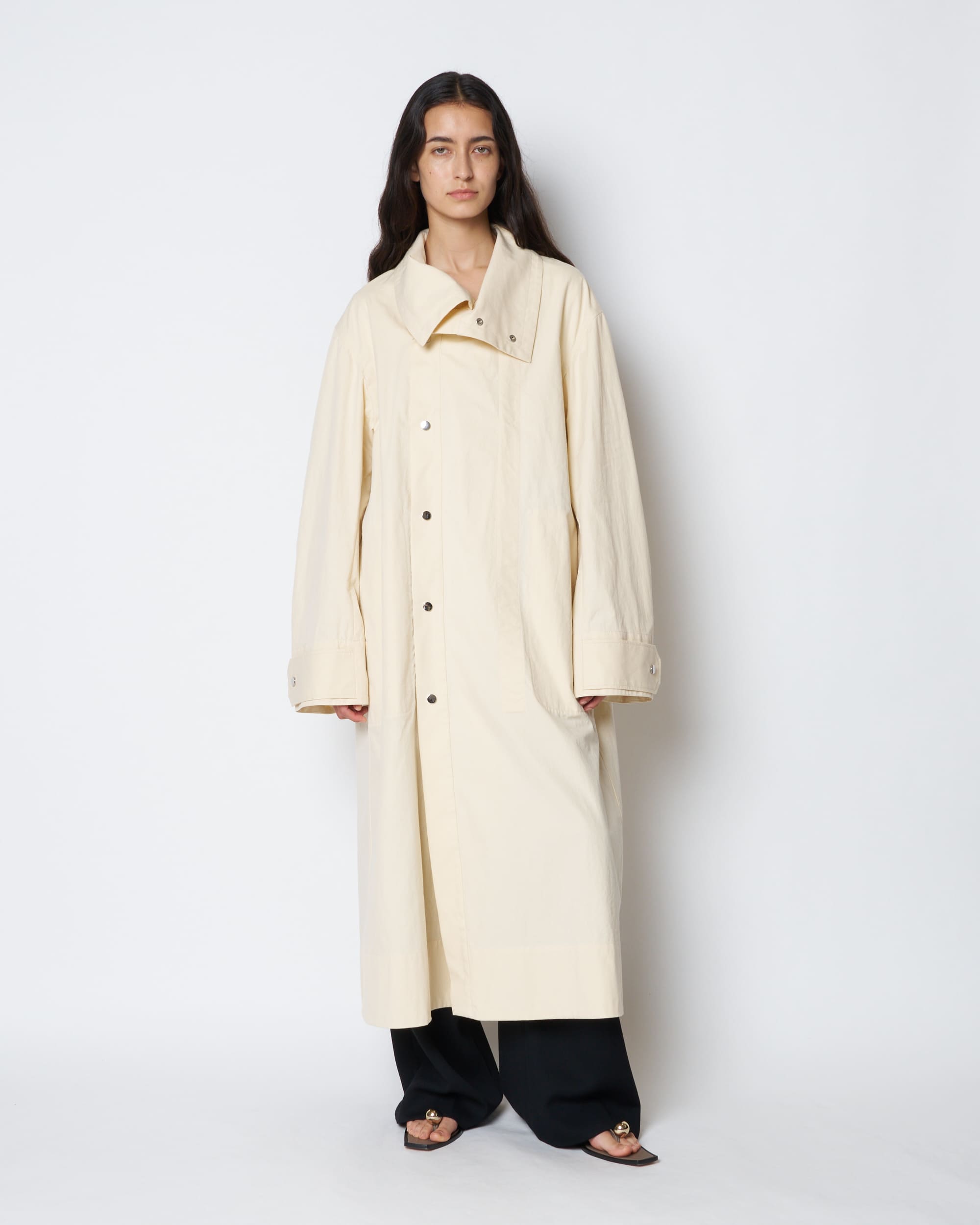 【PRE ORDER】PRIMAVERA - COTTON STAND COLLAR SPRING COAT