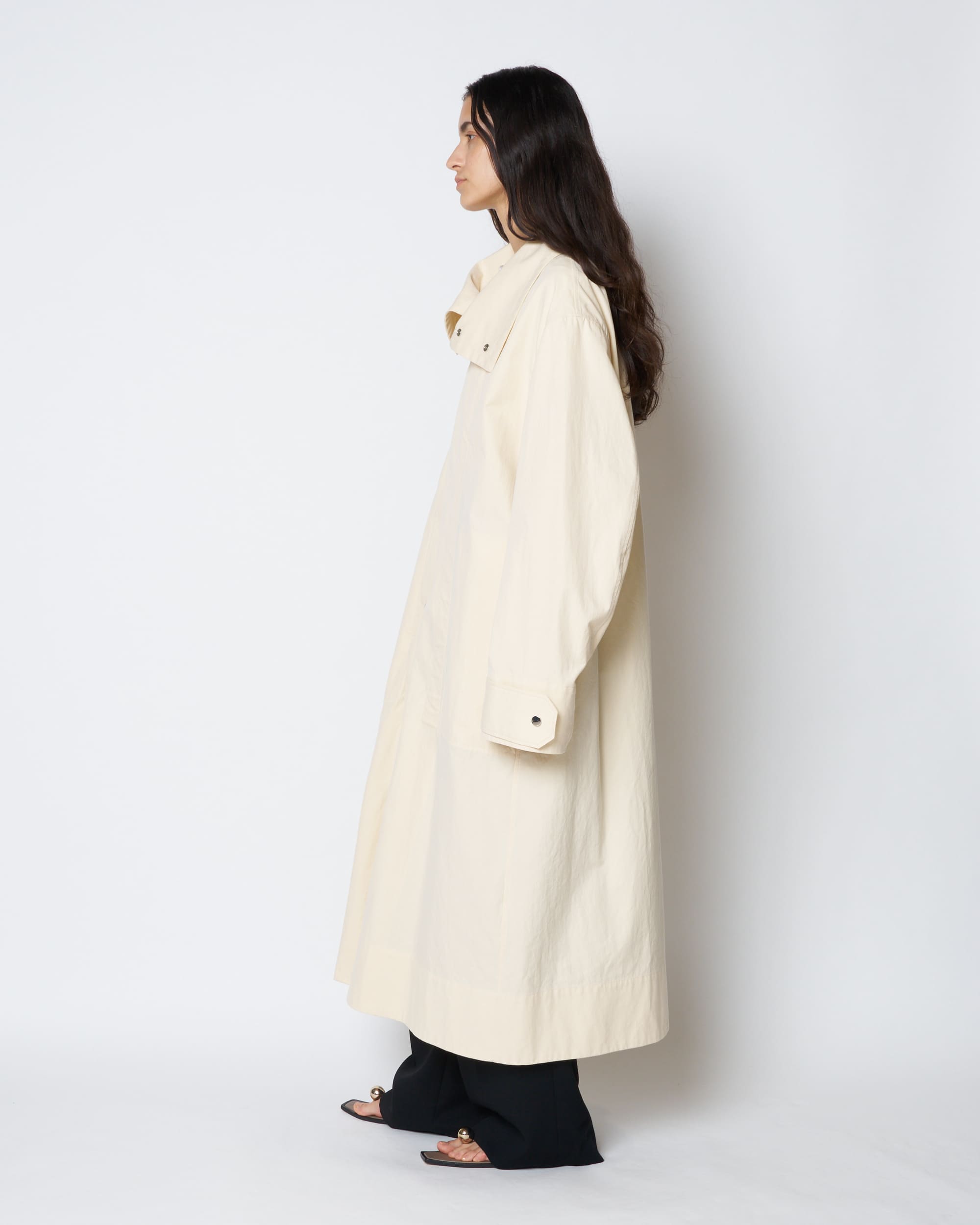 【PRE ORDER】PRIMAVERA - COTTON STAND COLLAR SPRING COAT