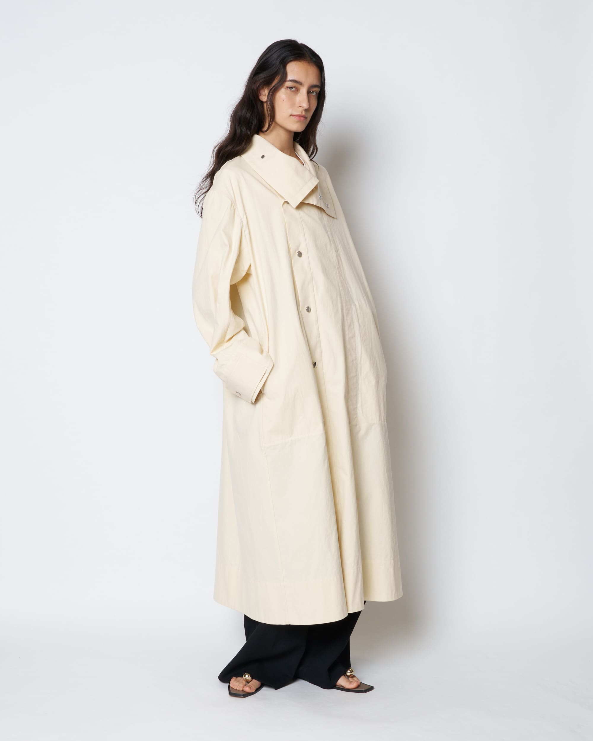 【PRE ORDER】PRIMAVERA - COTTON STAND COLLAR SPRING COAT