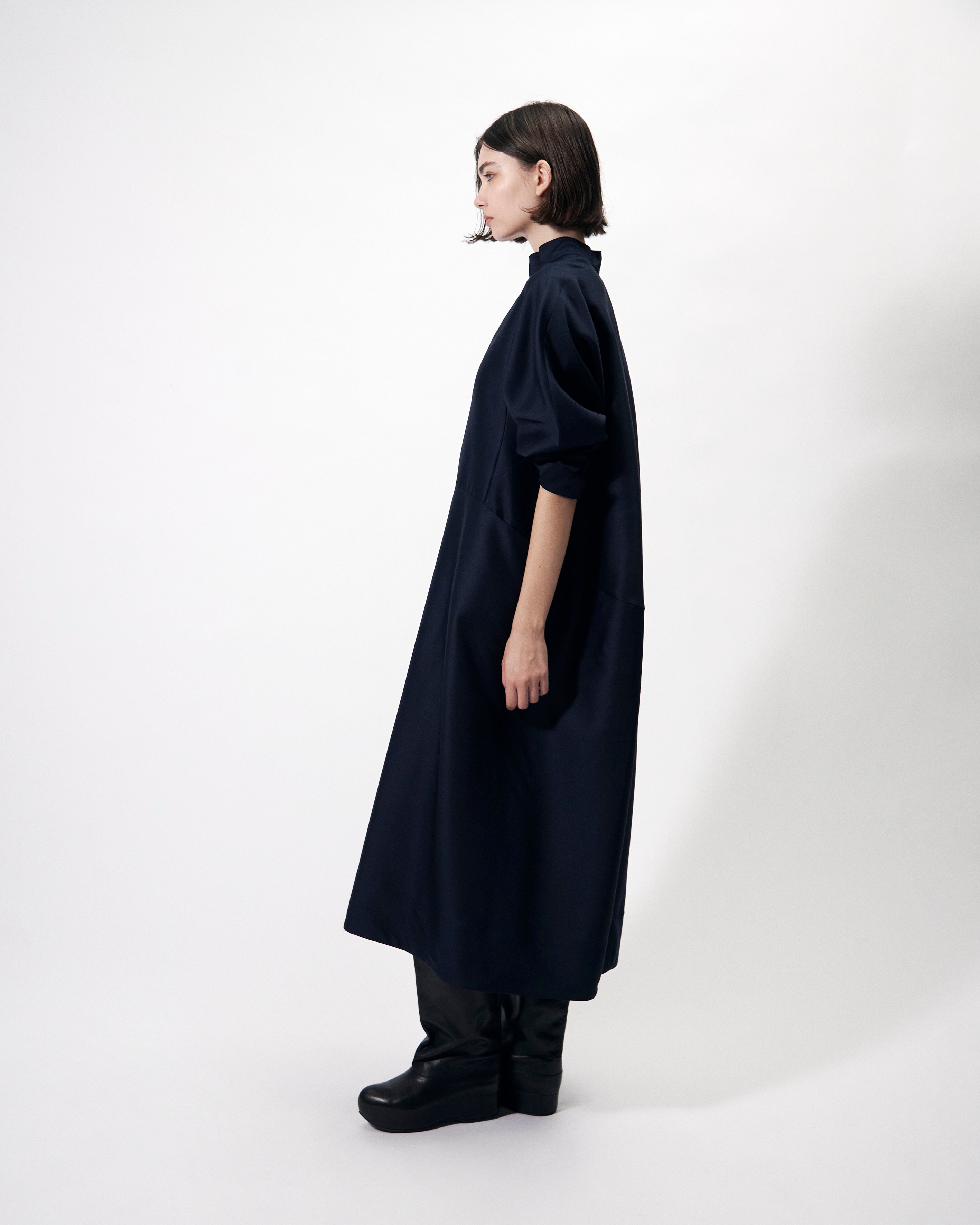 ELIANA - ROUND SHAPED SILK WOOL VOLUME DRESS