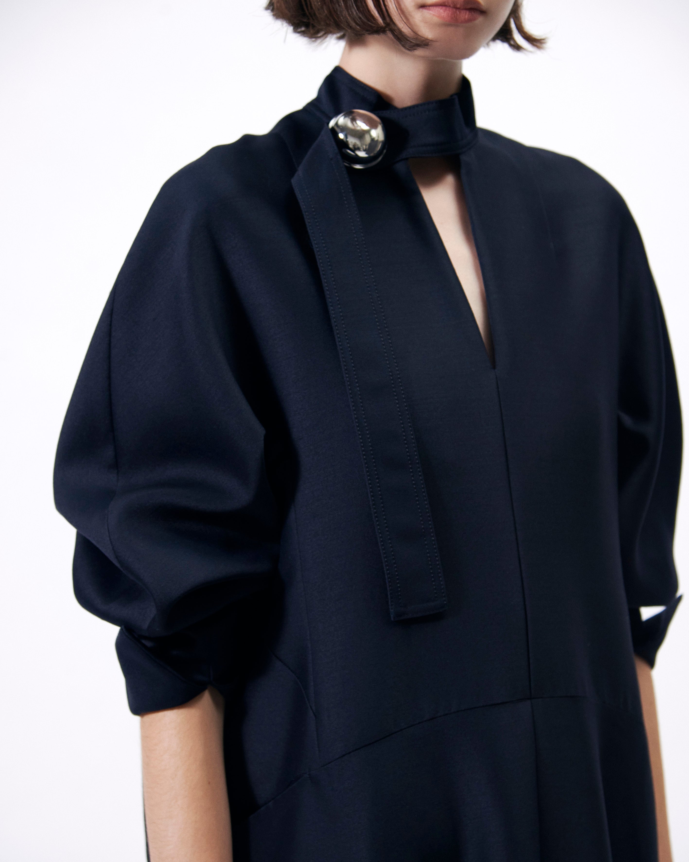 ELIANA - ROUND SHAPED SILK WOOL VOLUME DRESS